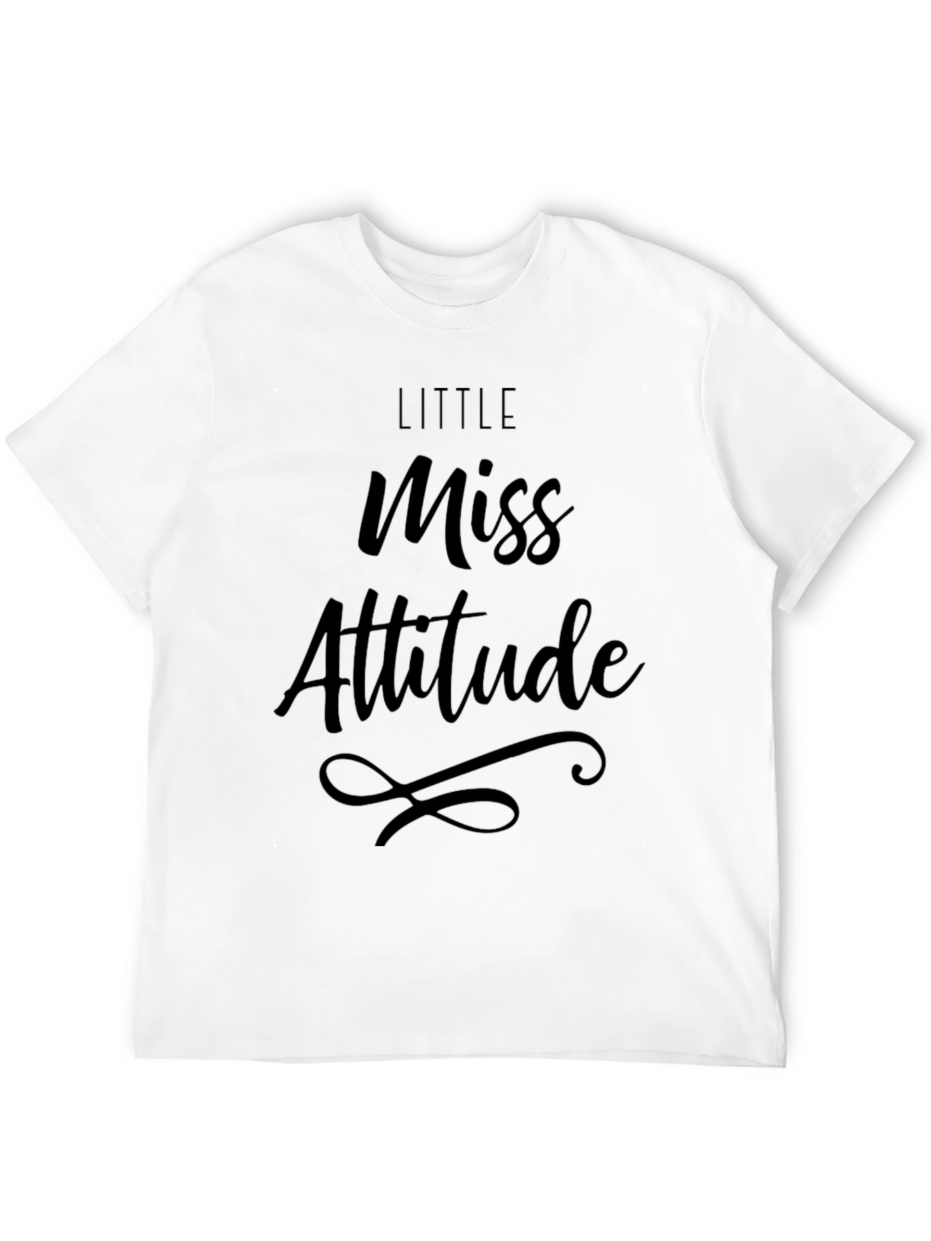 Little Miss Attitude Black Graphic Tee
