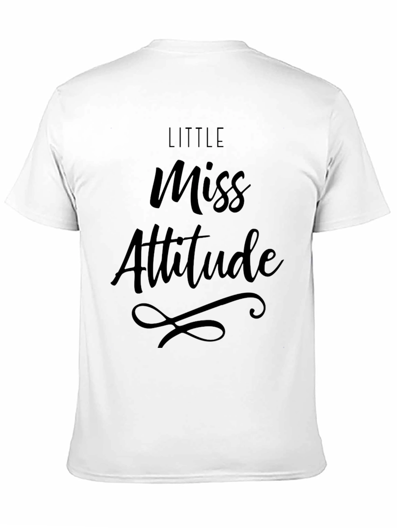 Little Miss Attitude Black Graphic Tee