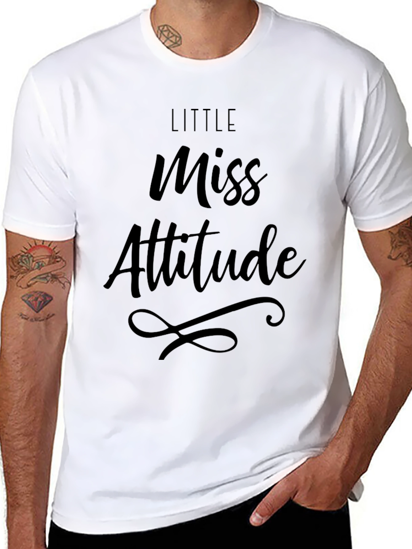 Little Miss Attitude Black Graphic Tee