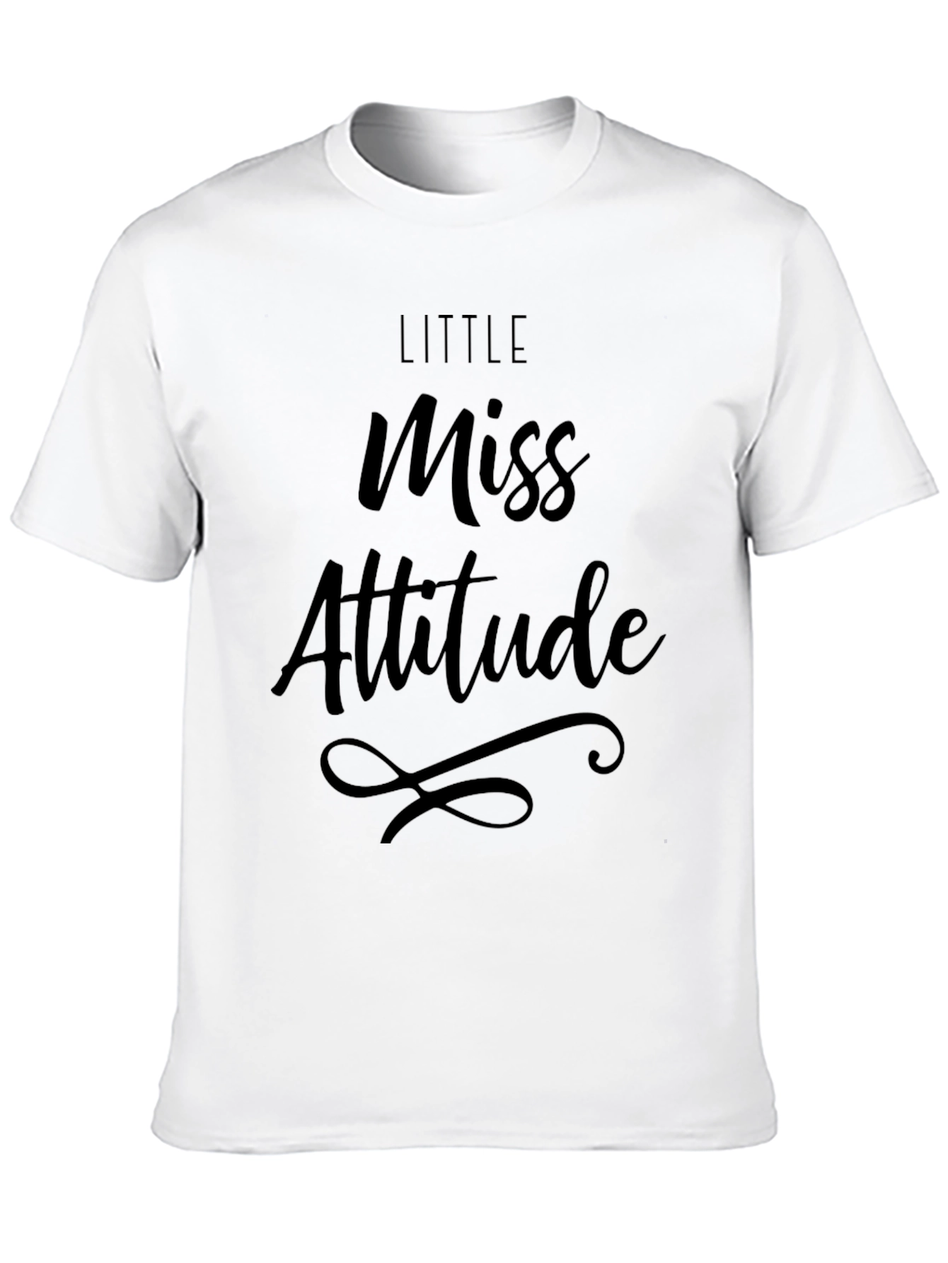 Little Miss Attitude Black Graphic Tee