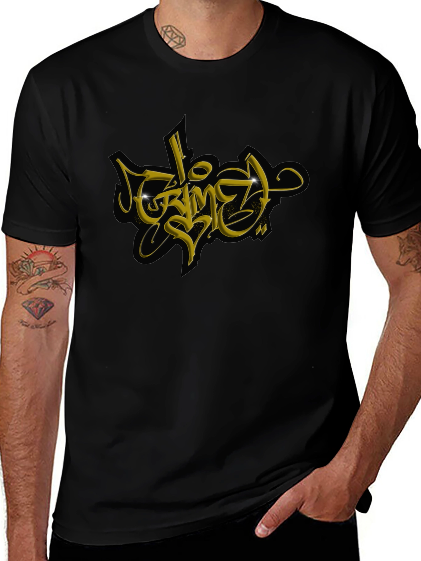 Graffiti Graphic Black T-Shirt