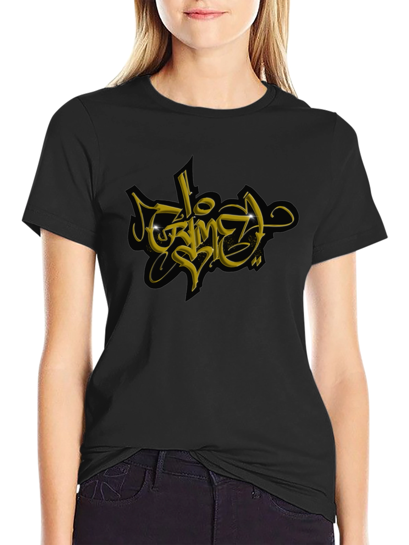 Graffiti Graphic Black T-Shirt