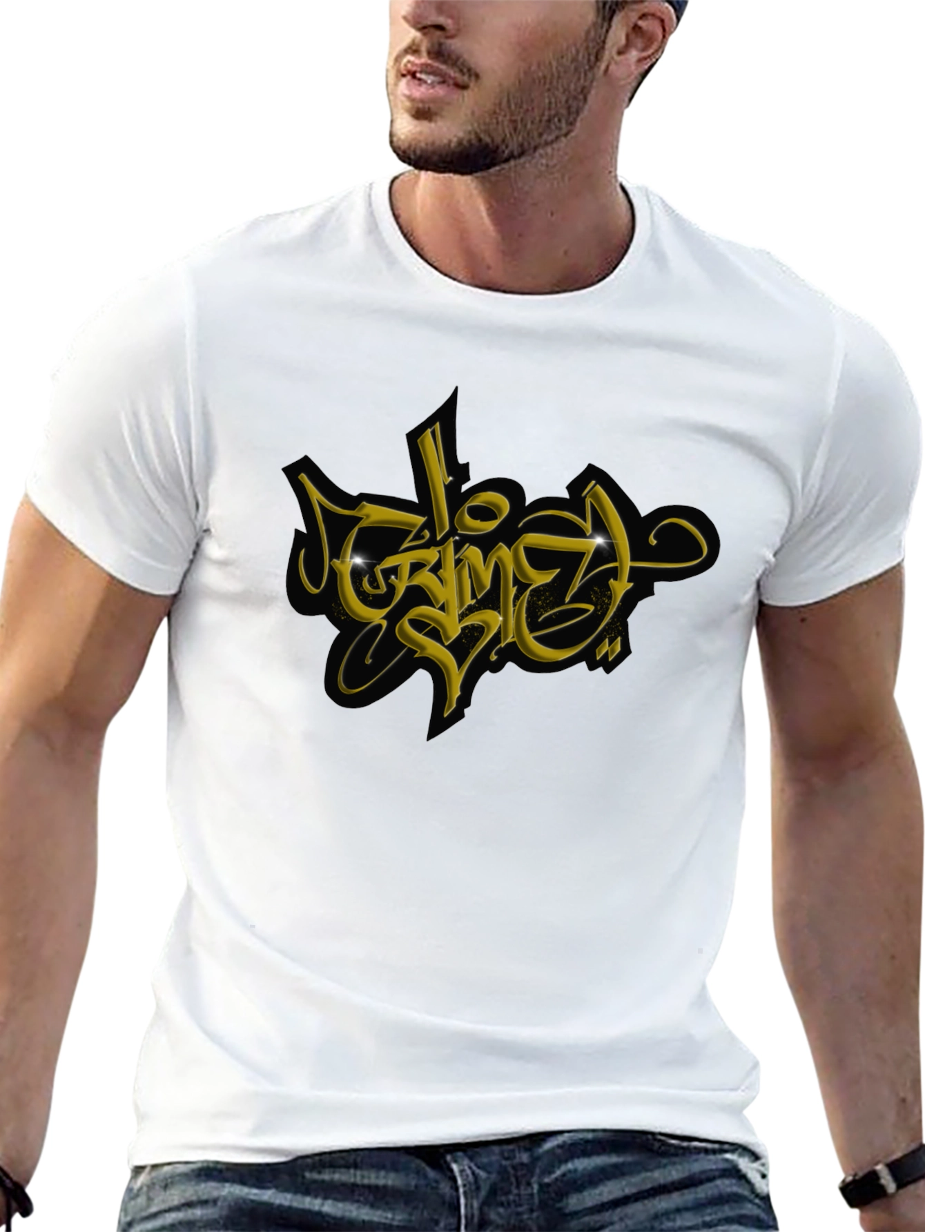 Graffiti Graphic Black T-Shirt
