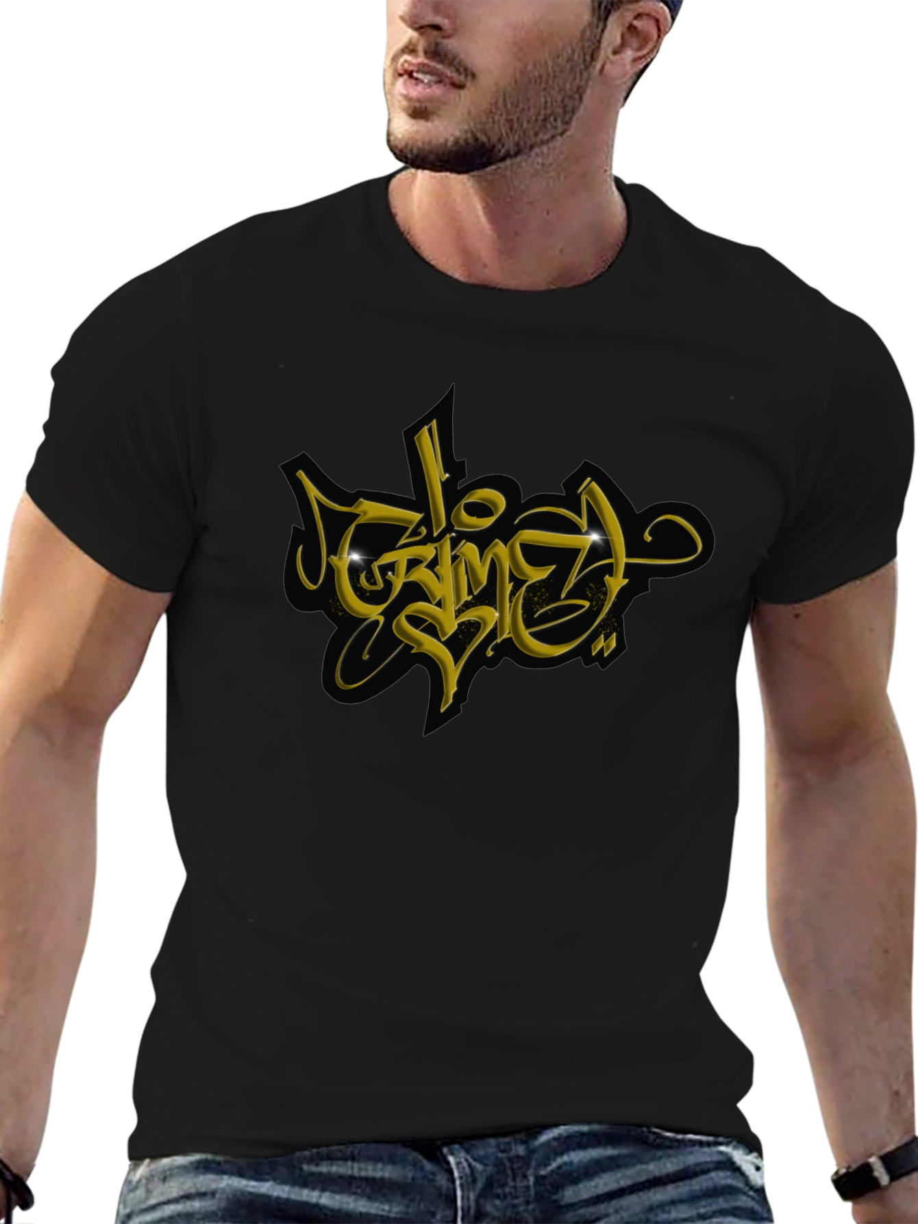 Graffiti Graphic Black T-Shirt