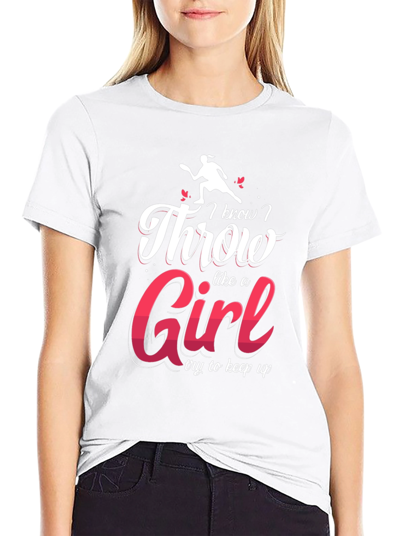 I Know I Throw Like A Girl Black T-Shirt