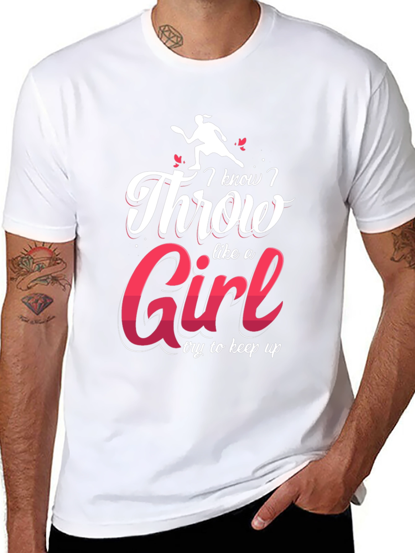 I Know I Throw Like A Girl Black T-Shirt