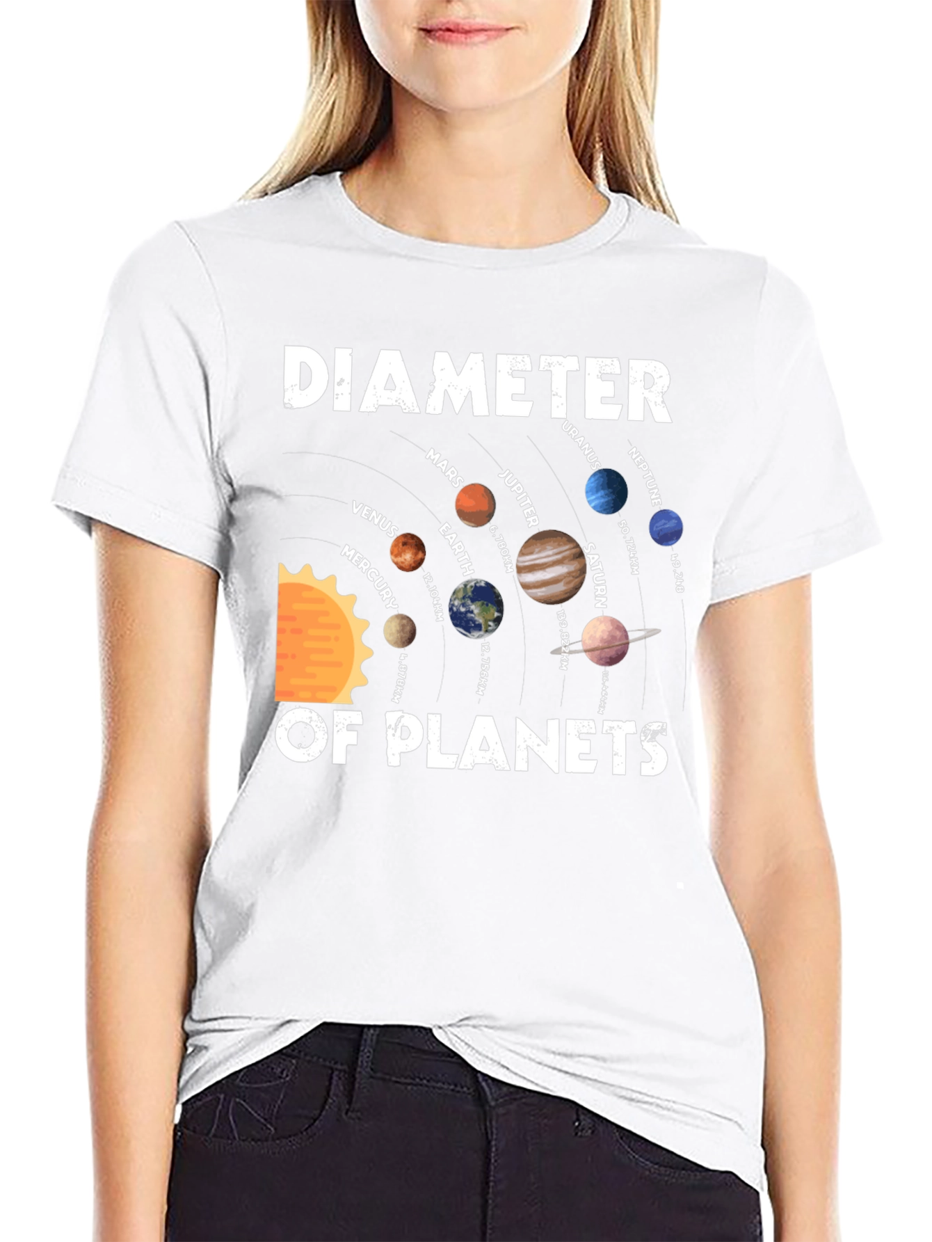 Planetary Diameter Graphic T-Shirt - Science Tee