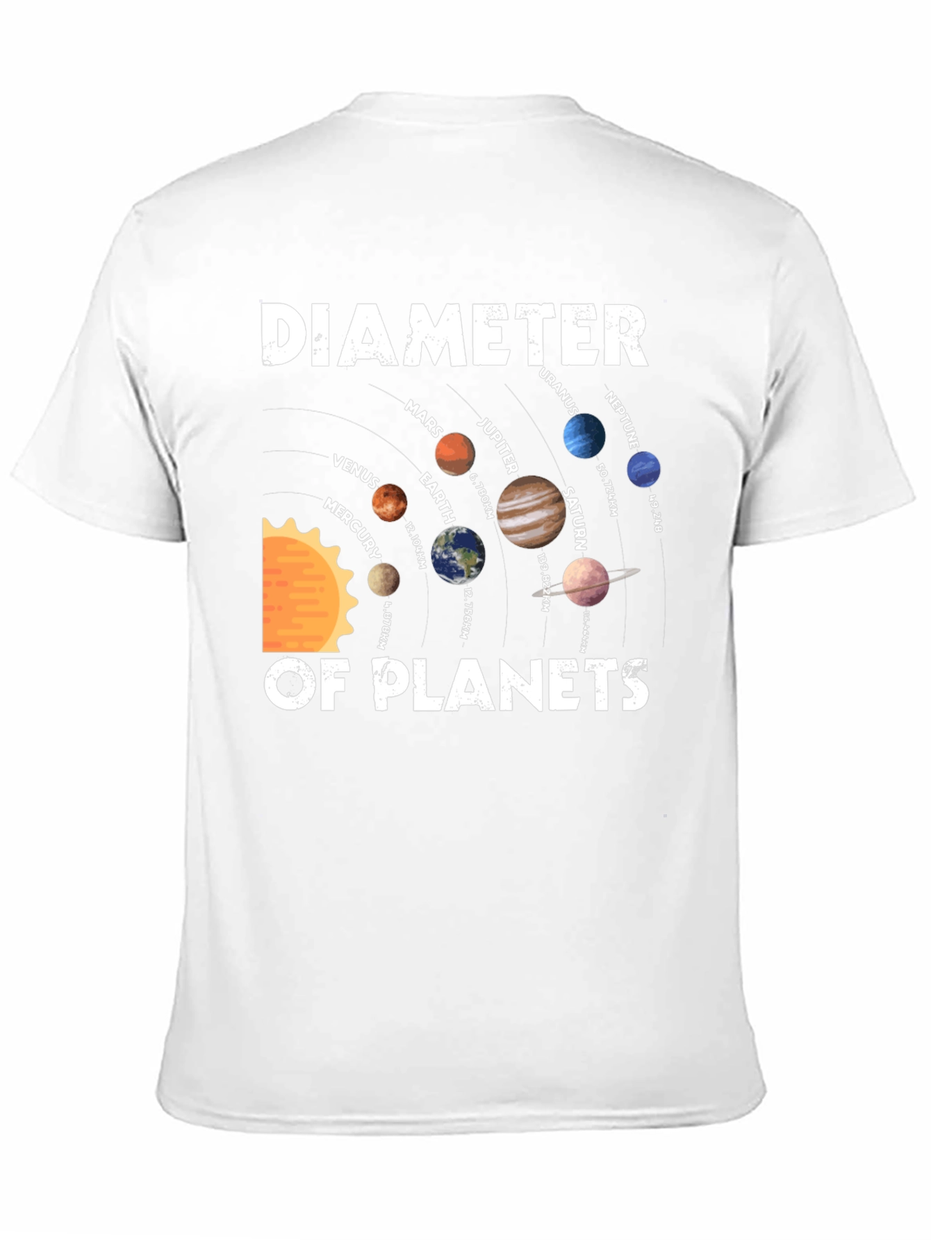 Planetary Diameter Graphic T-Shirt - Science Tee