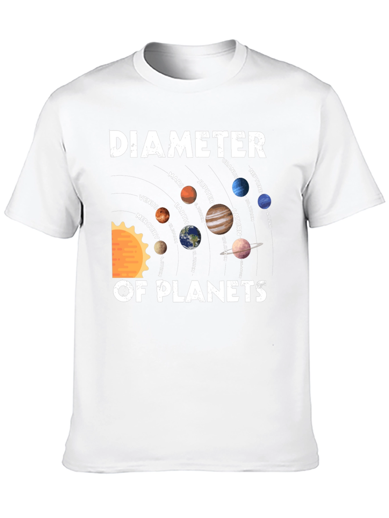Planetary Diameter Graphic T-Shirt - Science Tee