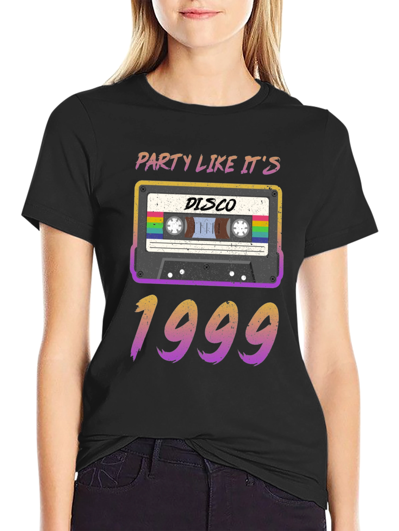 Party Like Its 1999 Disco Cassette Tape Graphic T-Shirt