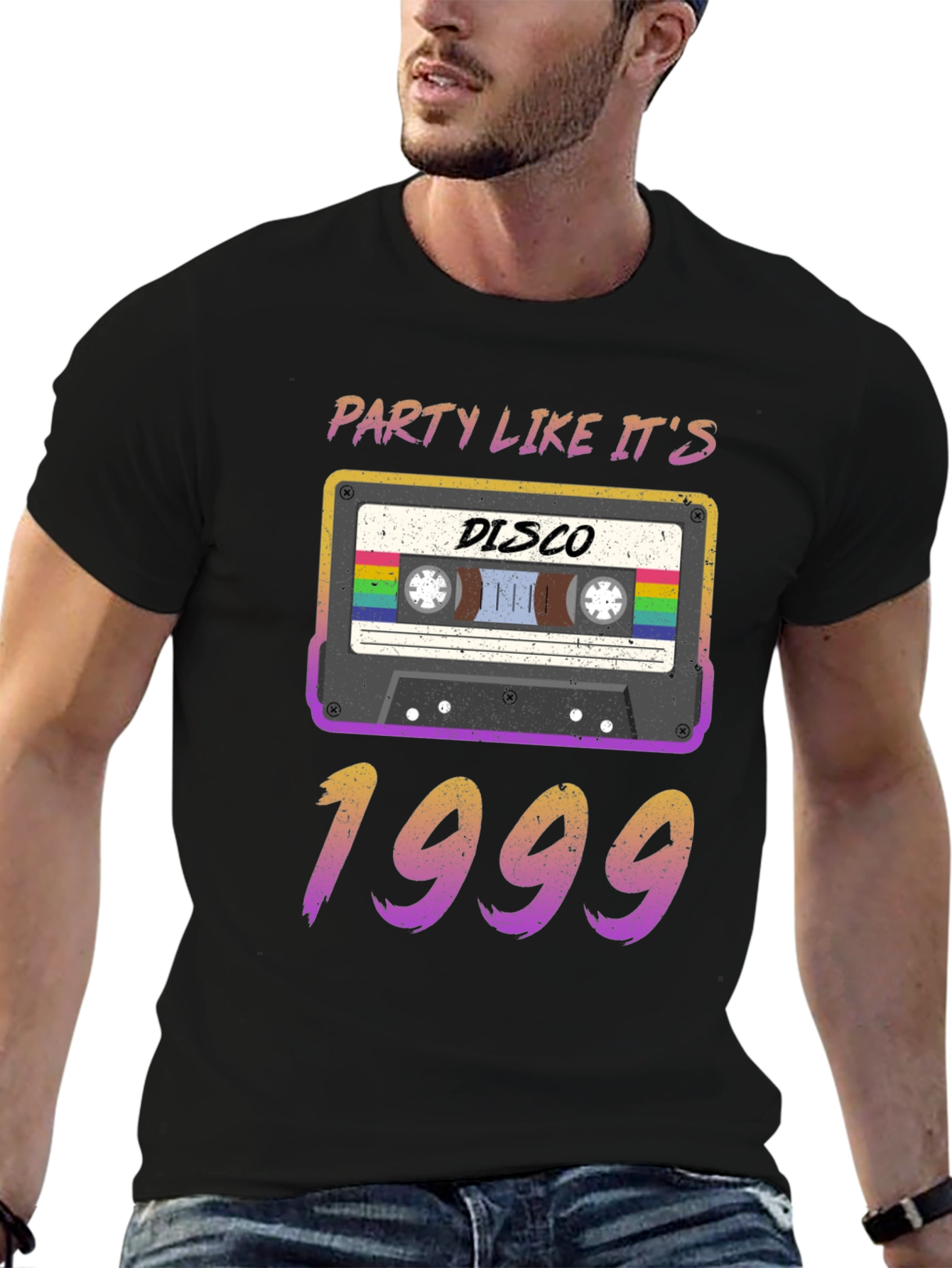 Party Like Its 1999 Disco Cassette Tape Graphic T-Shirt