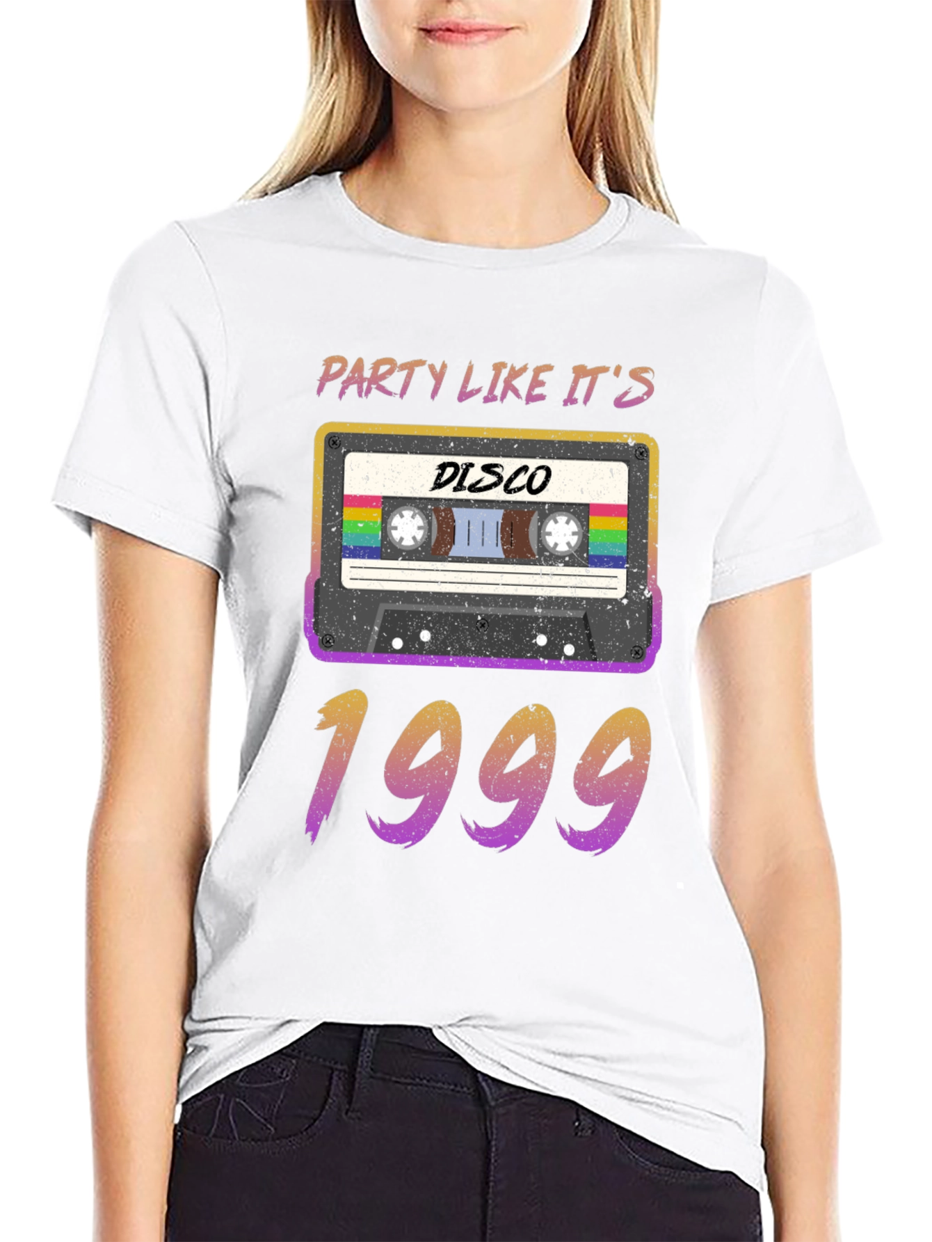 Party Like Its 1999 Disco Cassette Tape Graphic T-Shirt