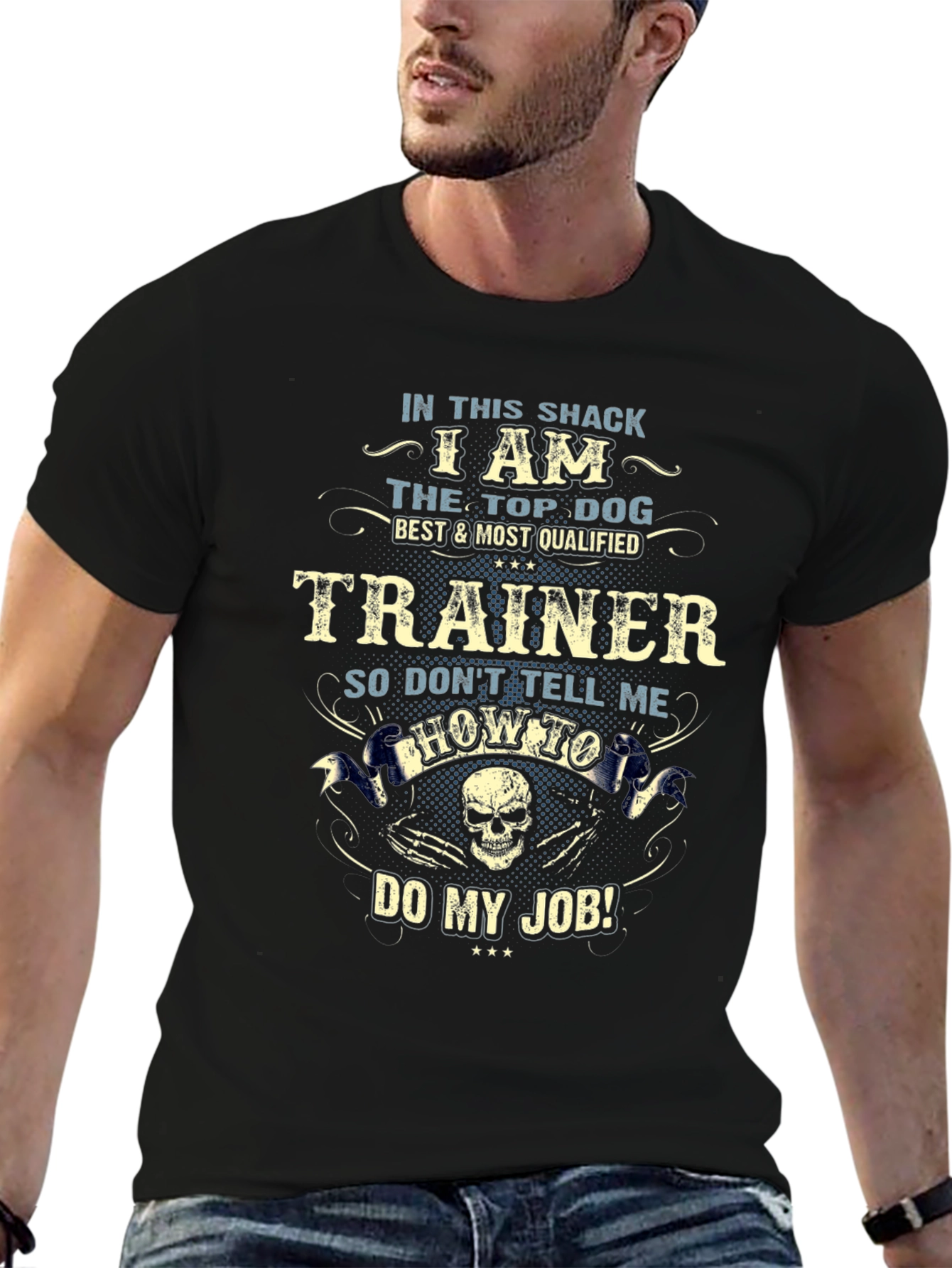 Top Dog Trainer Graphic Tee - Black
