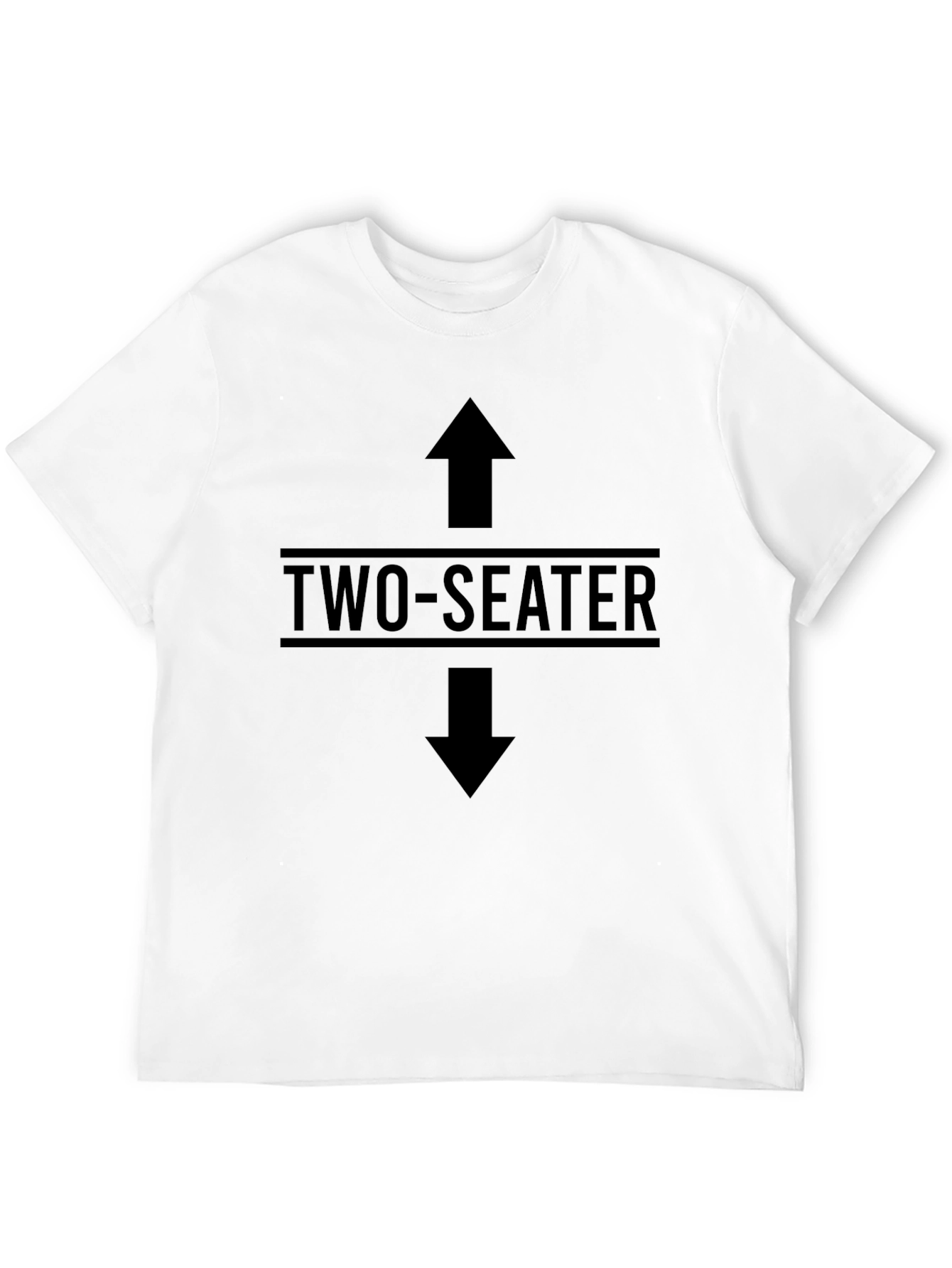 Two-Seater Graphic T-Shirt - Directional Arrows Design