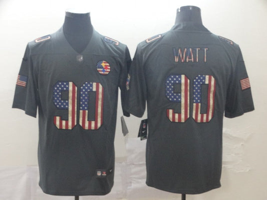 Men's Pittsburgh Steelers #90 T.J. Watt Black Team Player Jerseys