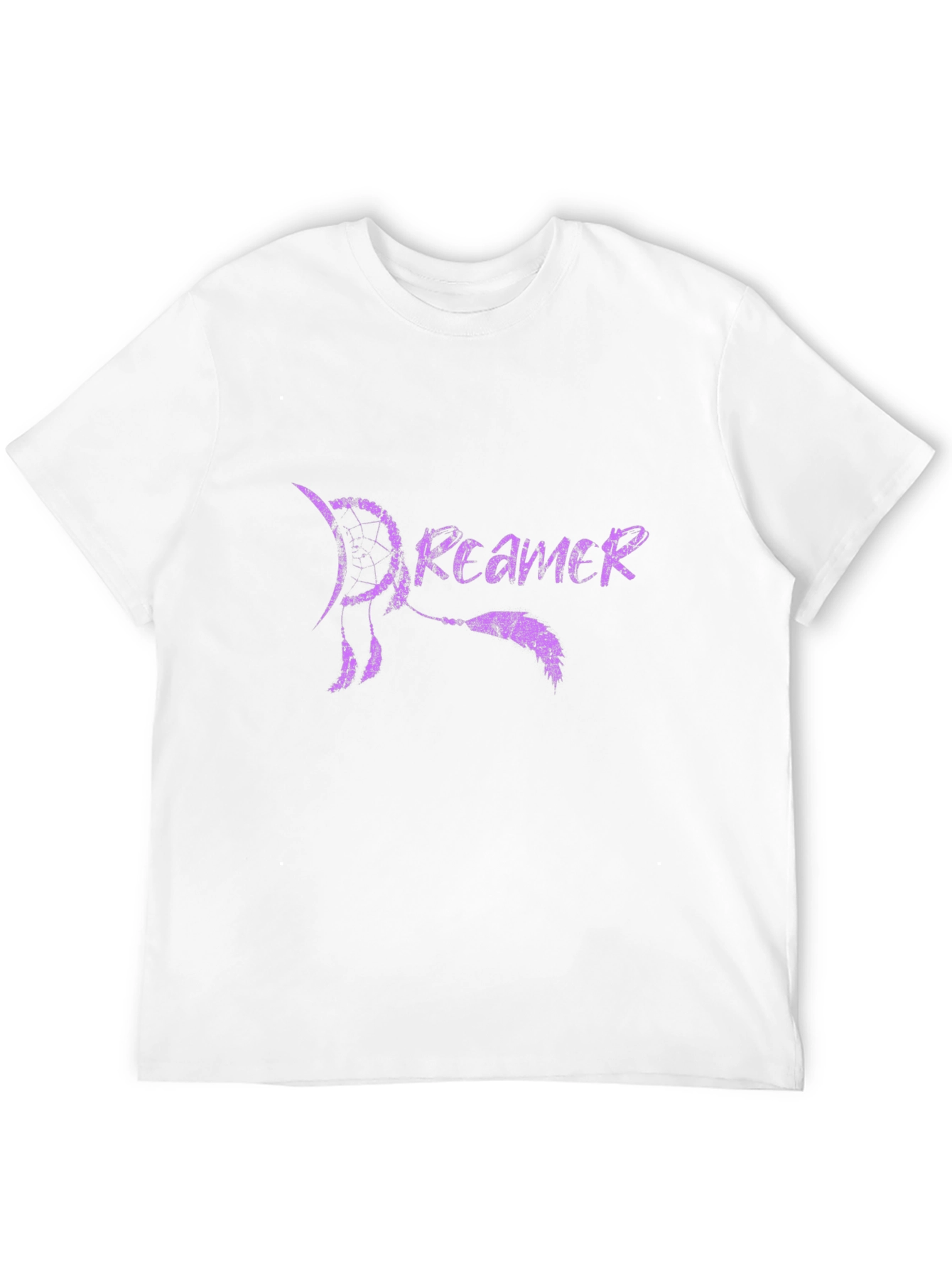 Dreamer Black T-Shirt with Purple Dreamcatcher Design