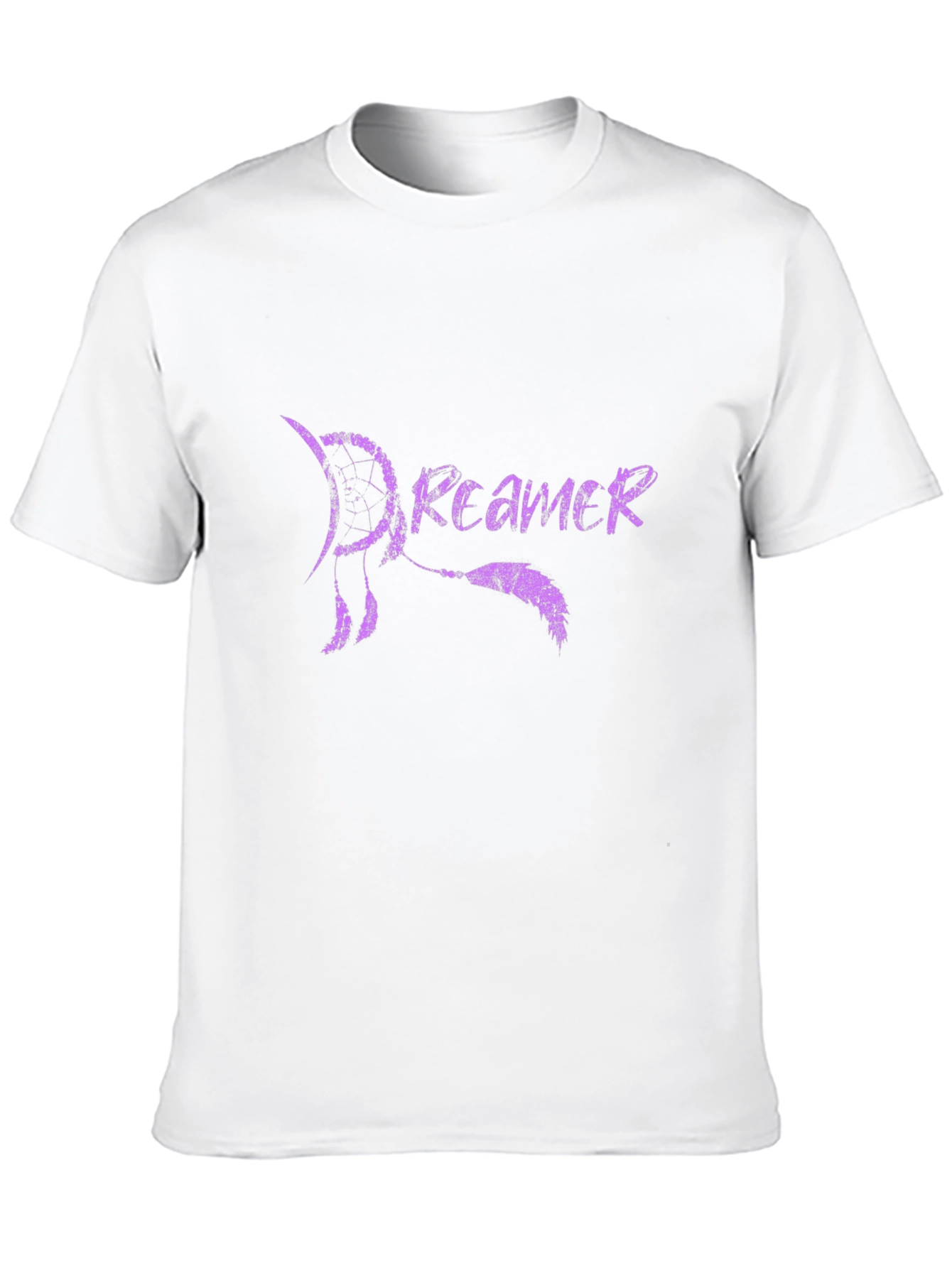 Dreamer Black T-Shirt with Purple Dreamcatcher Design