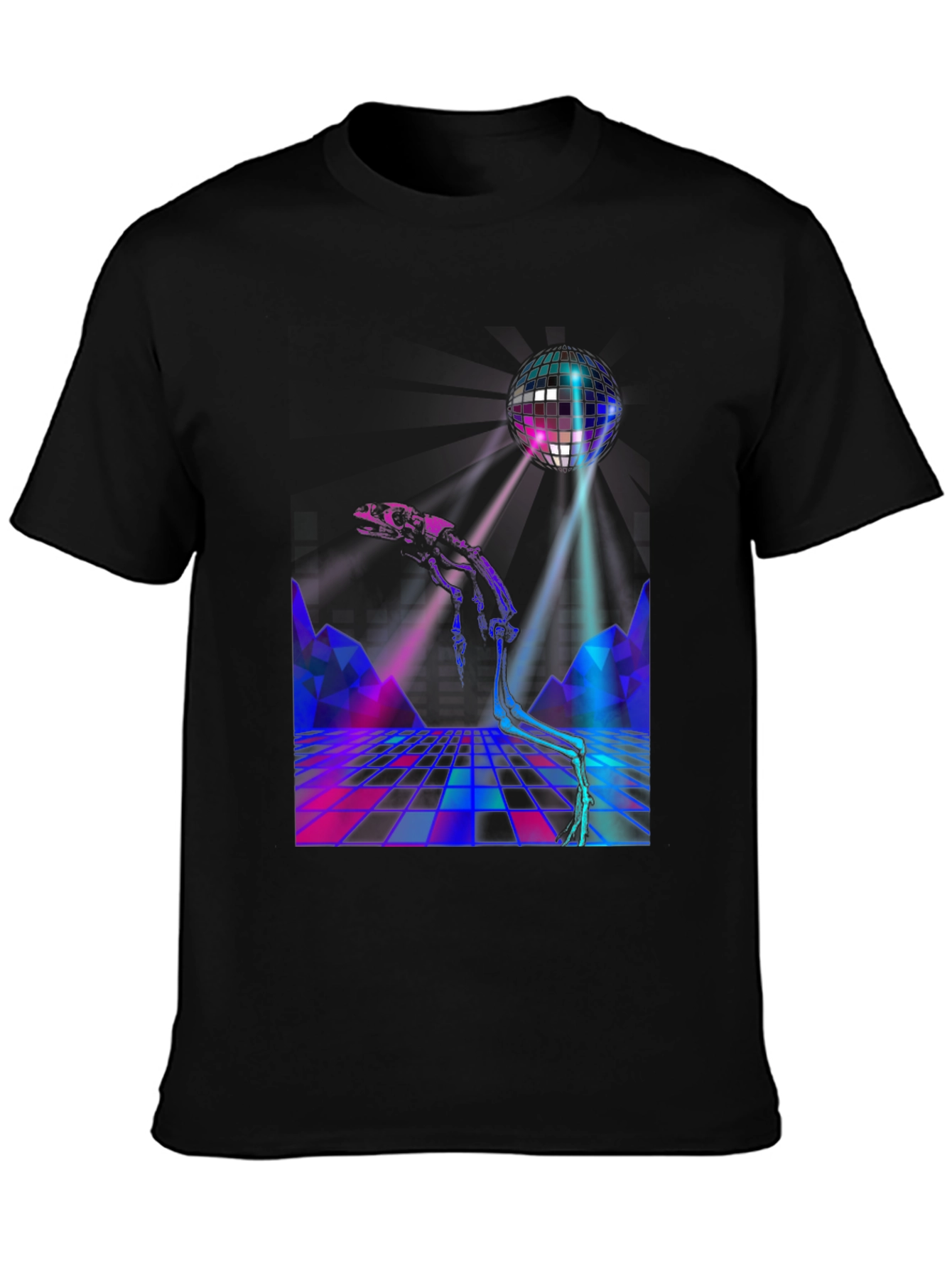 Retro Disco Skeleton T-Shirt - Cool Party Tee