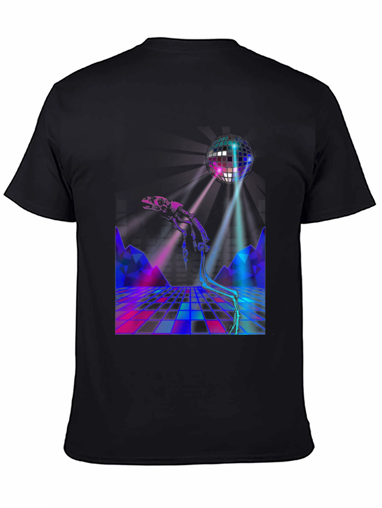 Retro Disco Skeleton T-Shirt - Cool Party Tee