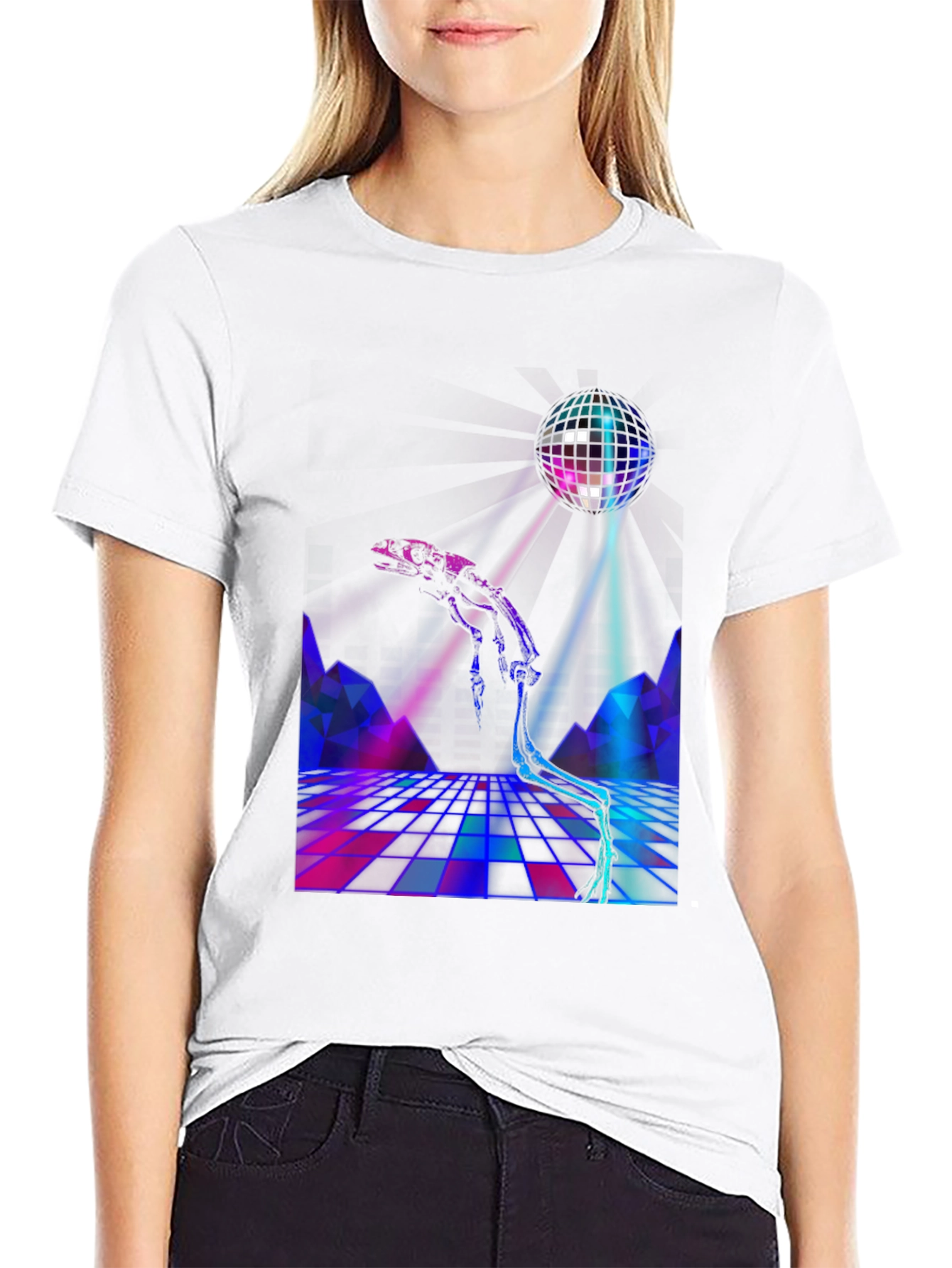 Retro Disco Skeleton T-Shirt - Cool Party Tee