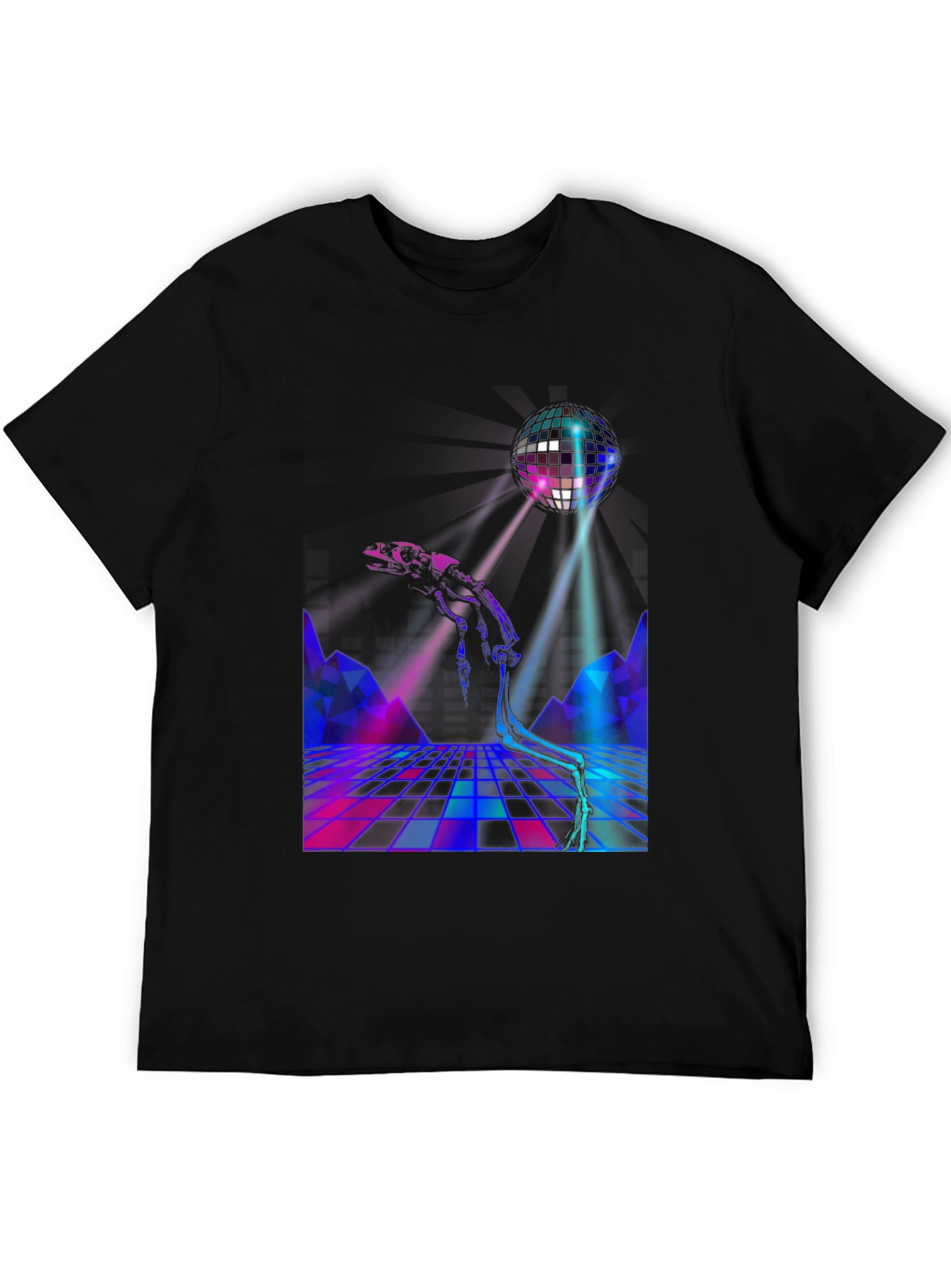 Retro Disco Skeleton T-Shirt - Cool Party Tee