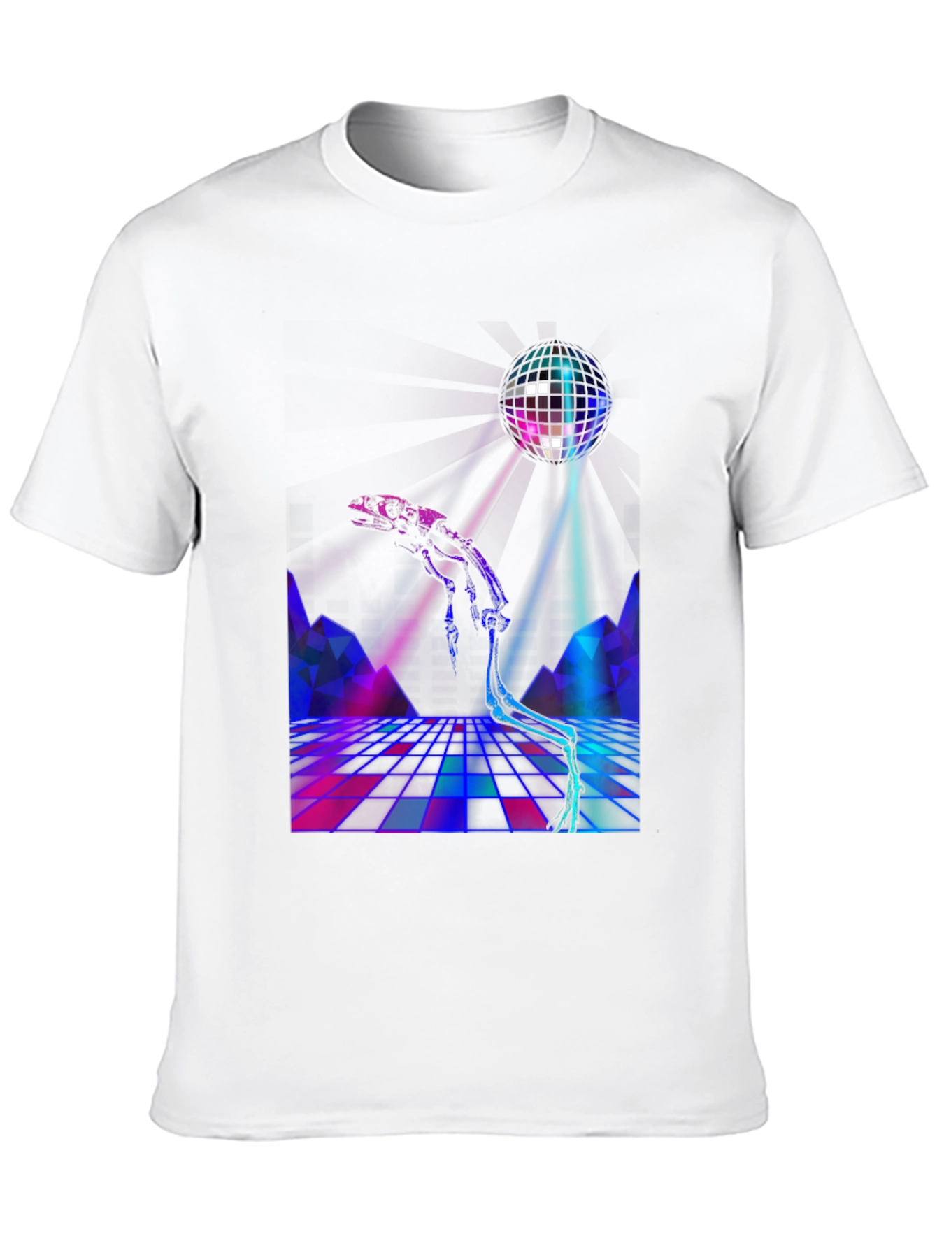 Retro Disco Skeleton T-Shirt - Cool Party Tee