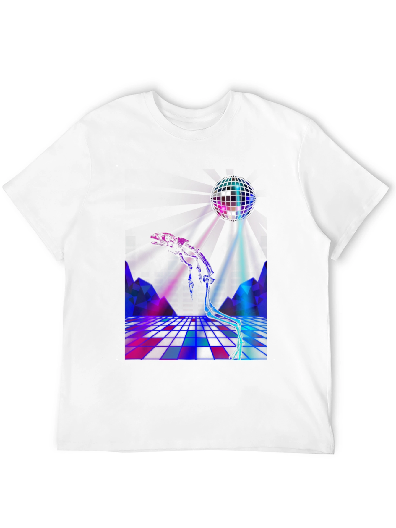 Retro Disco Skeleton T-Shirt - Cool Party Tee