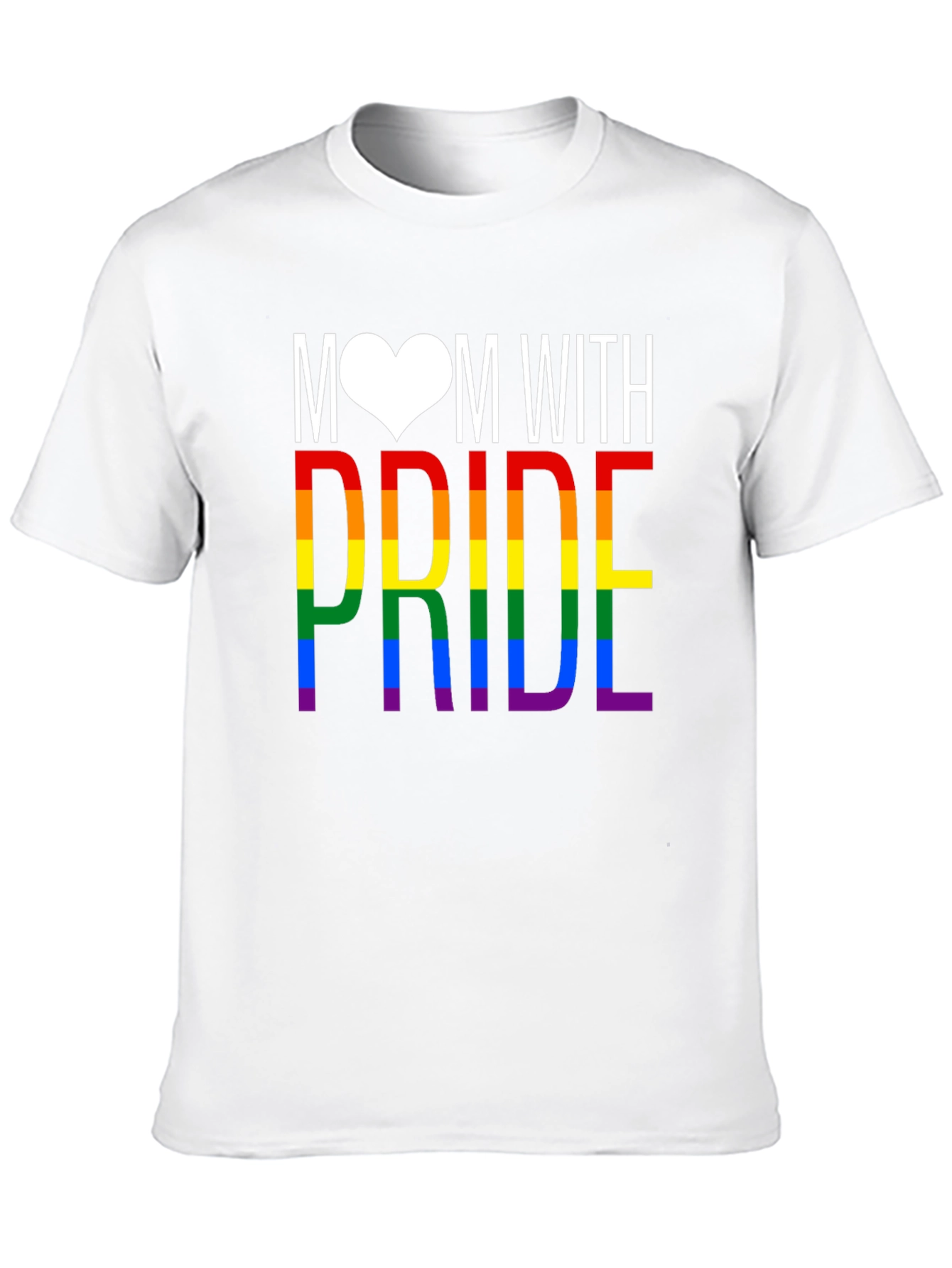 Mom With Pride Rainbow LGBTQ T-Shirt