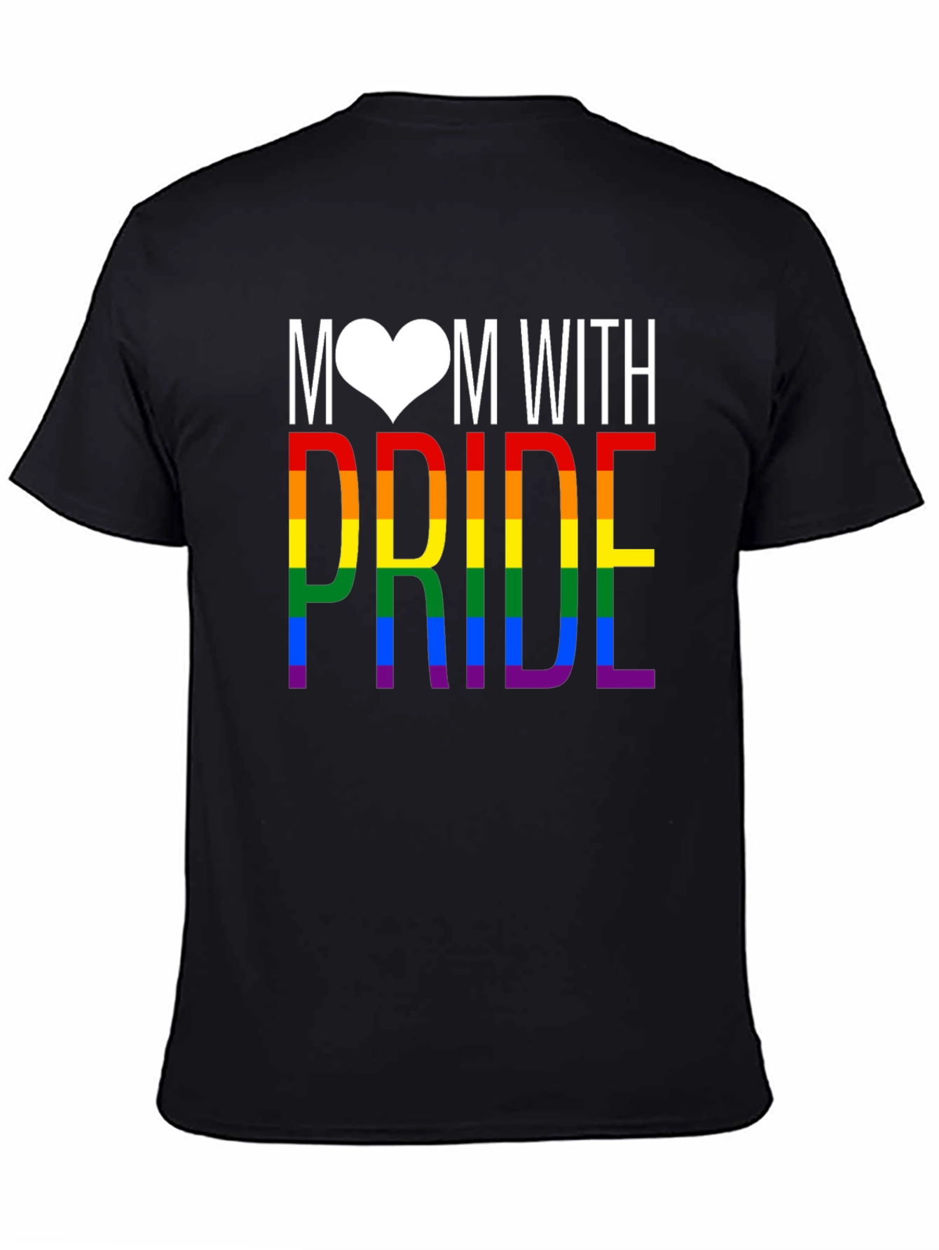 Mom With Pride Rainbow LGBTQ T-Shirt