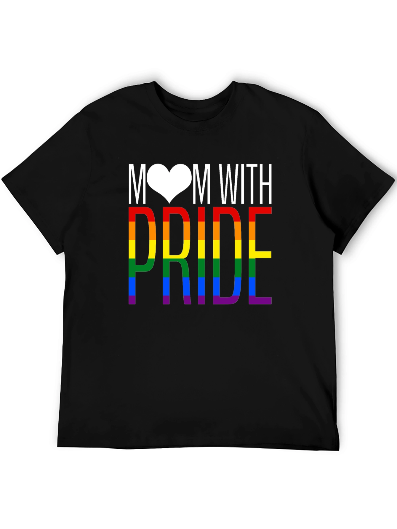 Mom With Pride Rainbow LGBTQ T-Shirt