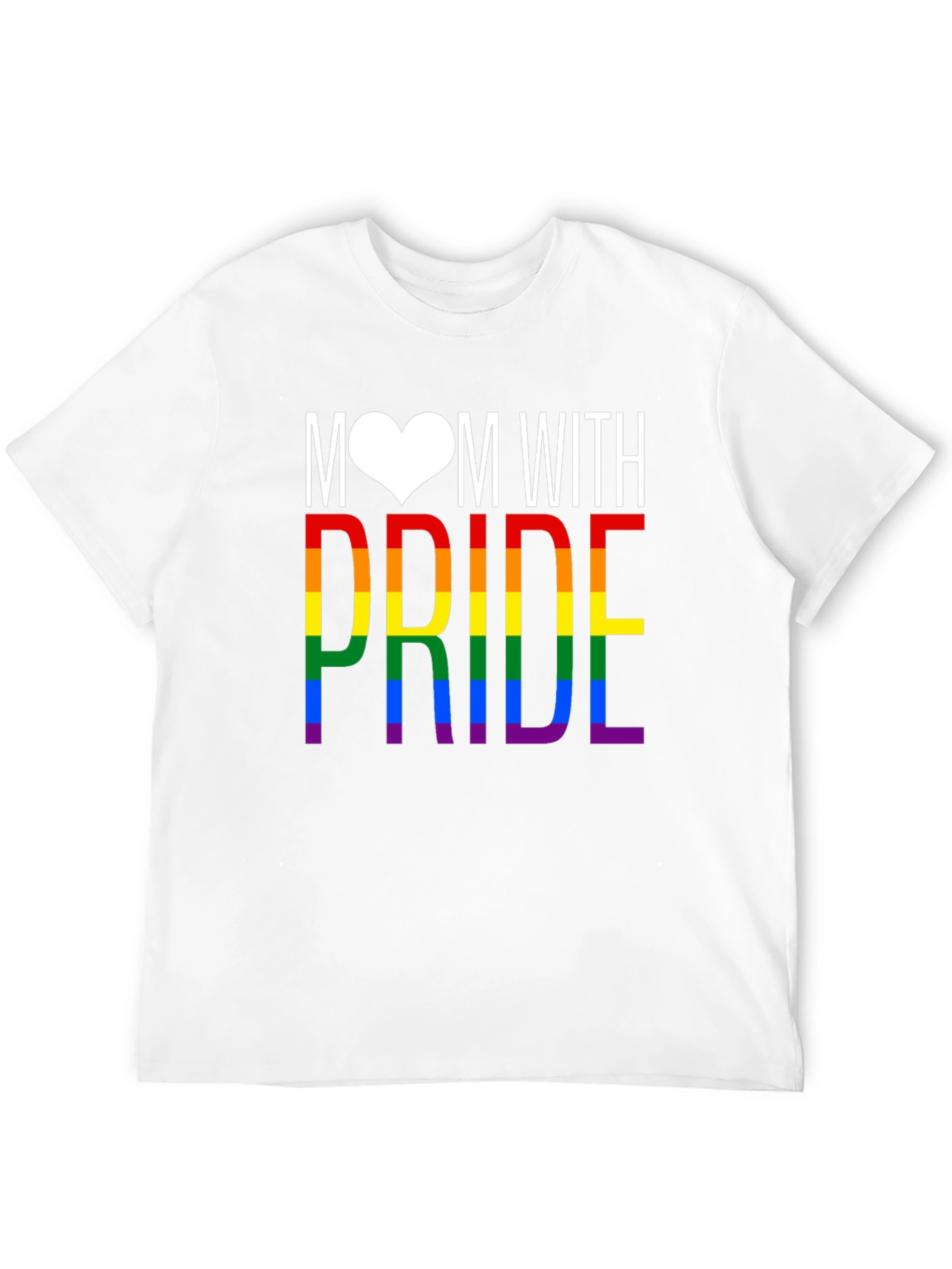 Mom With Pride Rainbow LGBTQ T-Shirt