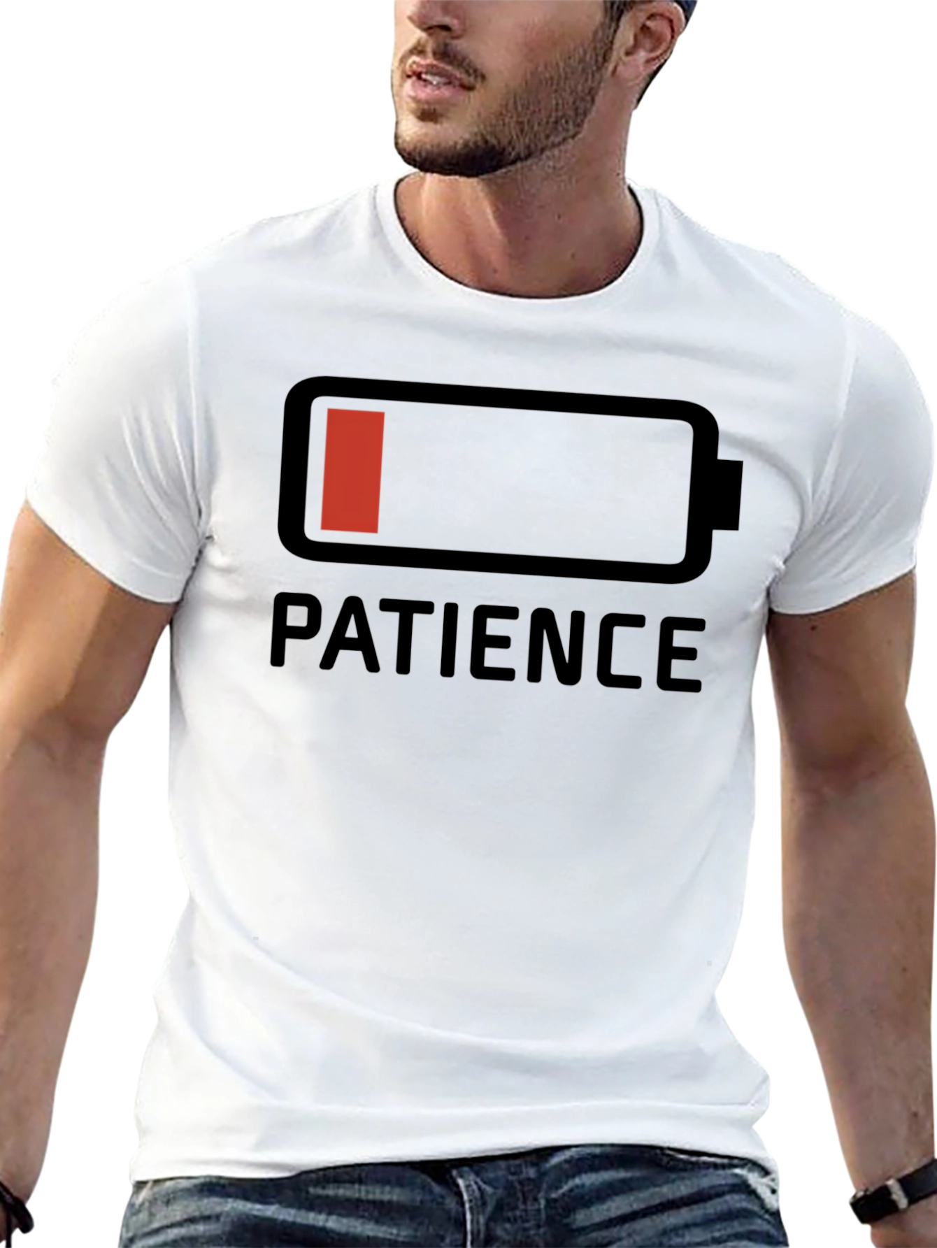 Patience Low Battery Graphic T-Shirt