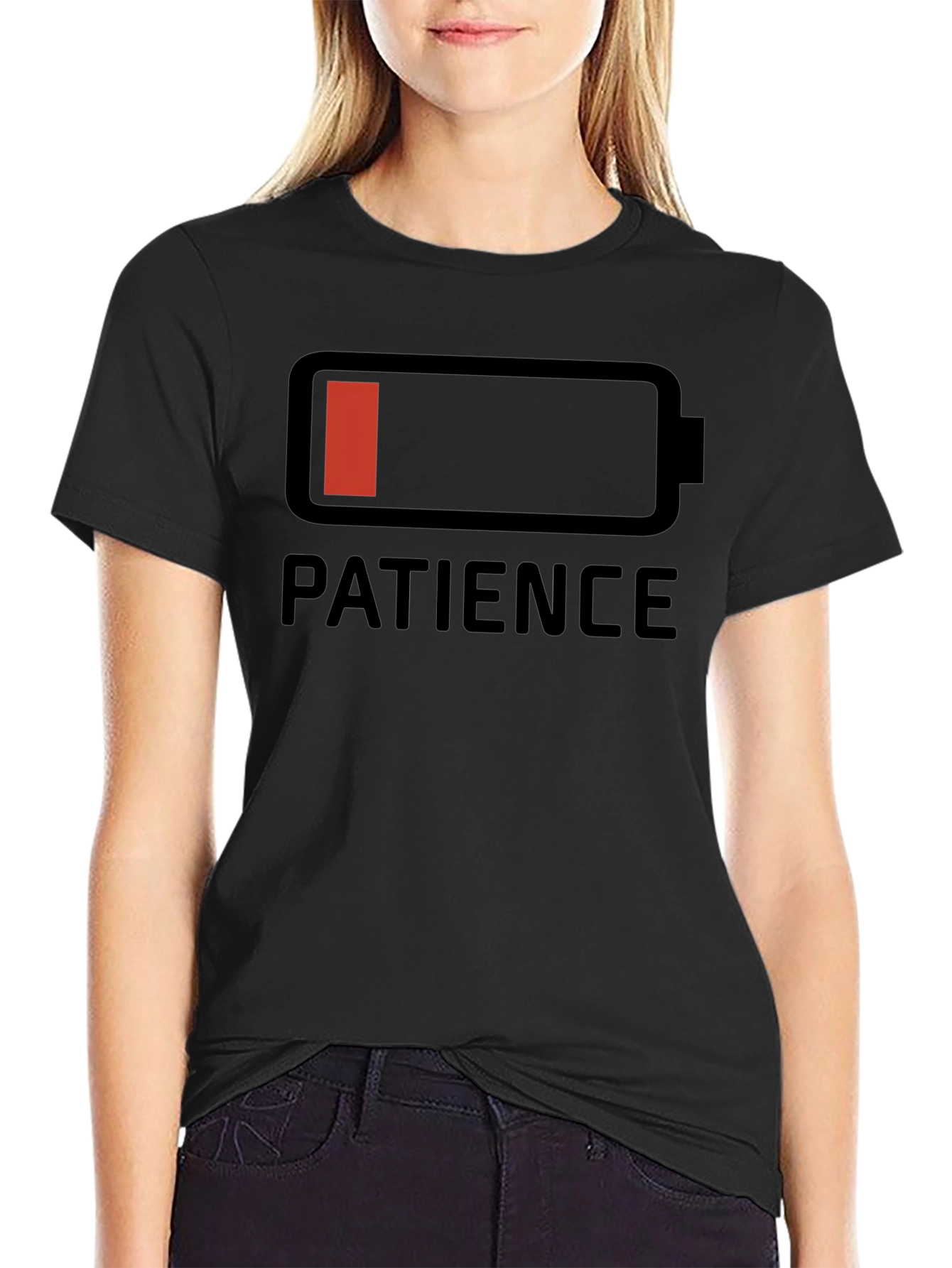 Patience Low Battery Graphic T-Shirt