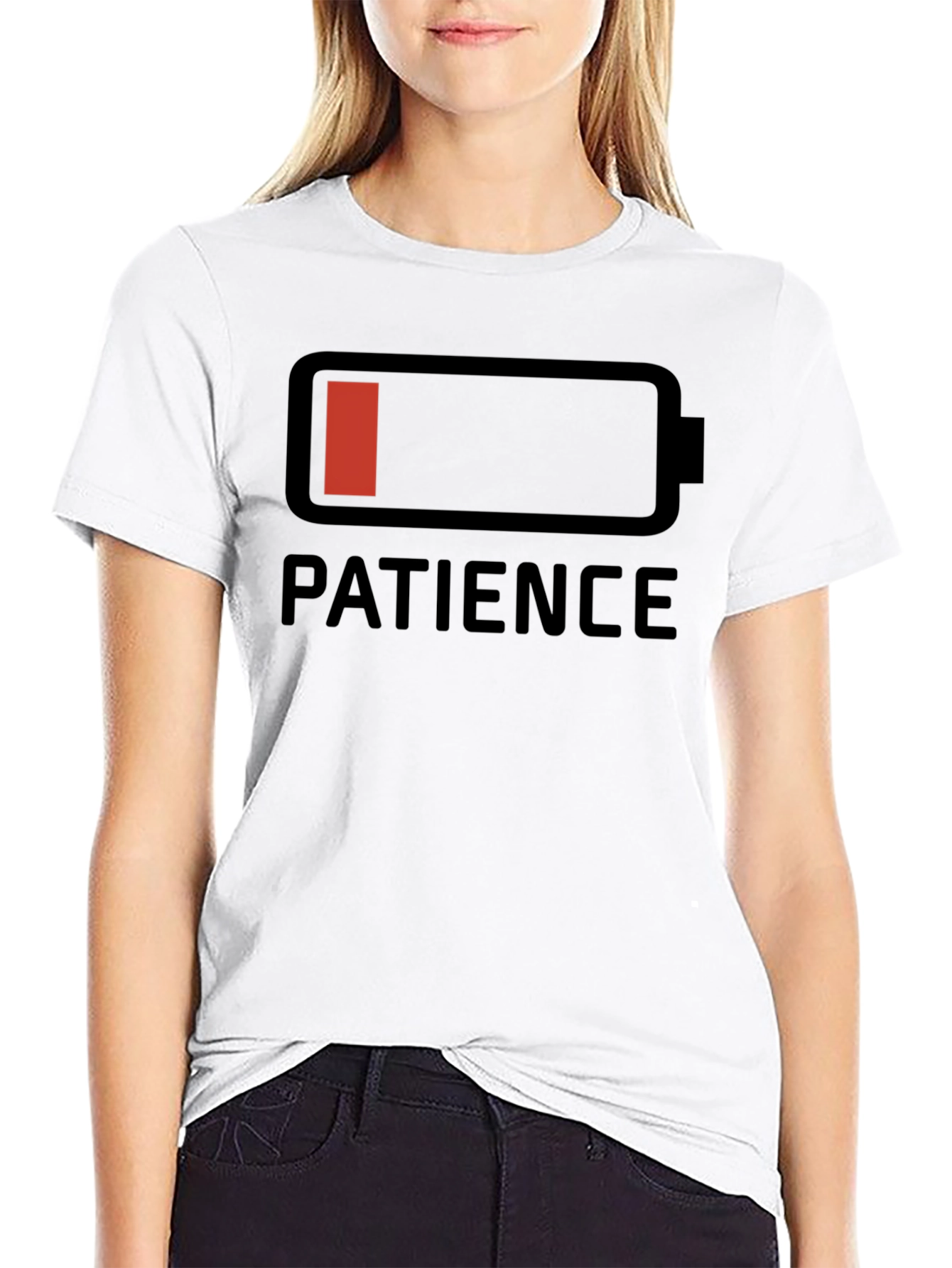Patience Low Battery Graphic T-Shirt