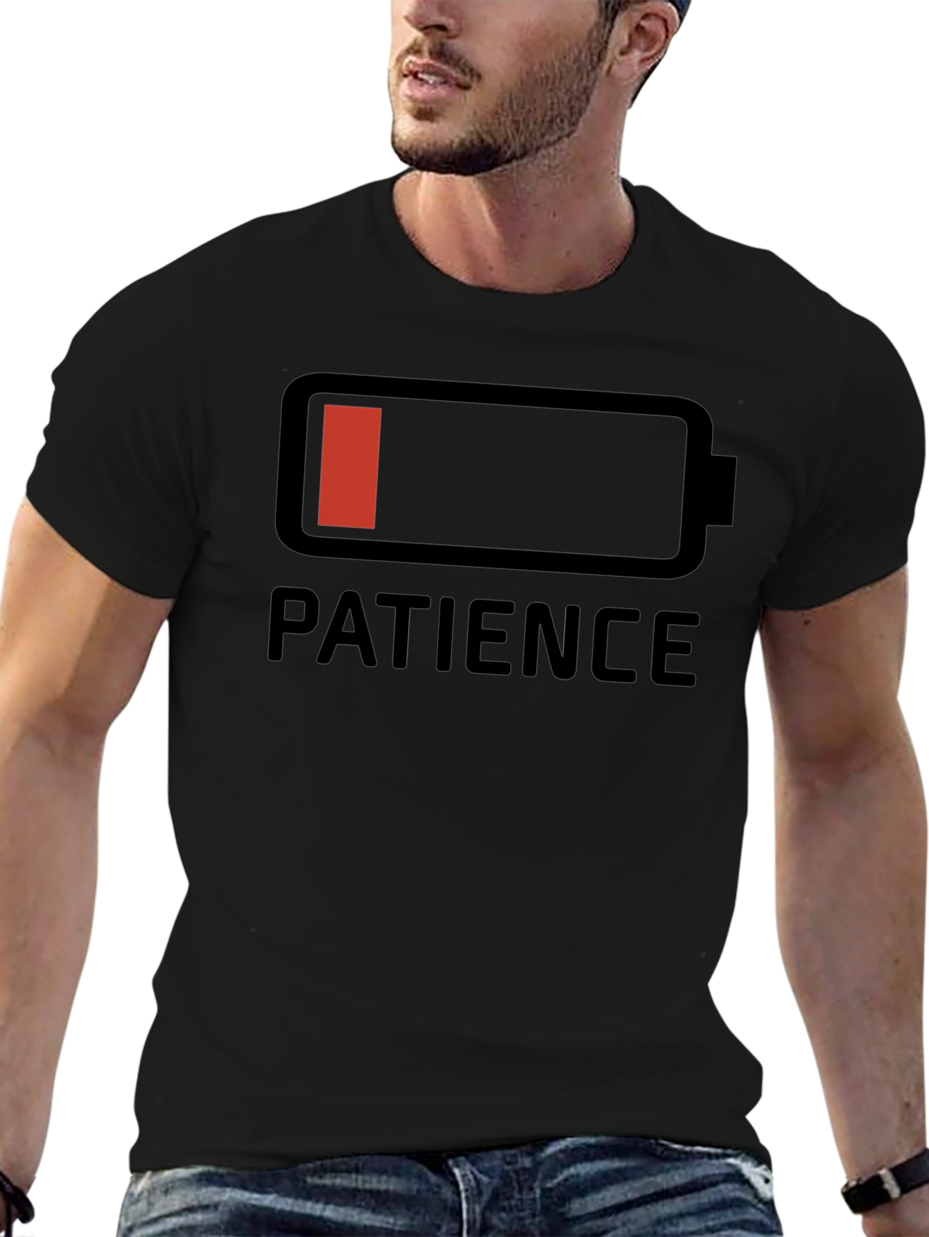 Patience Low Battery Graphic T-Shirt