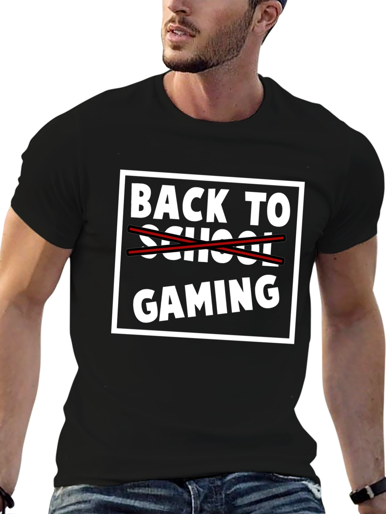 Back to Gaming T-Shirt - Black Graphic Tee