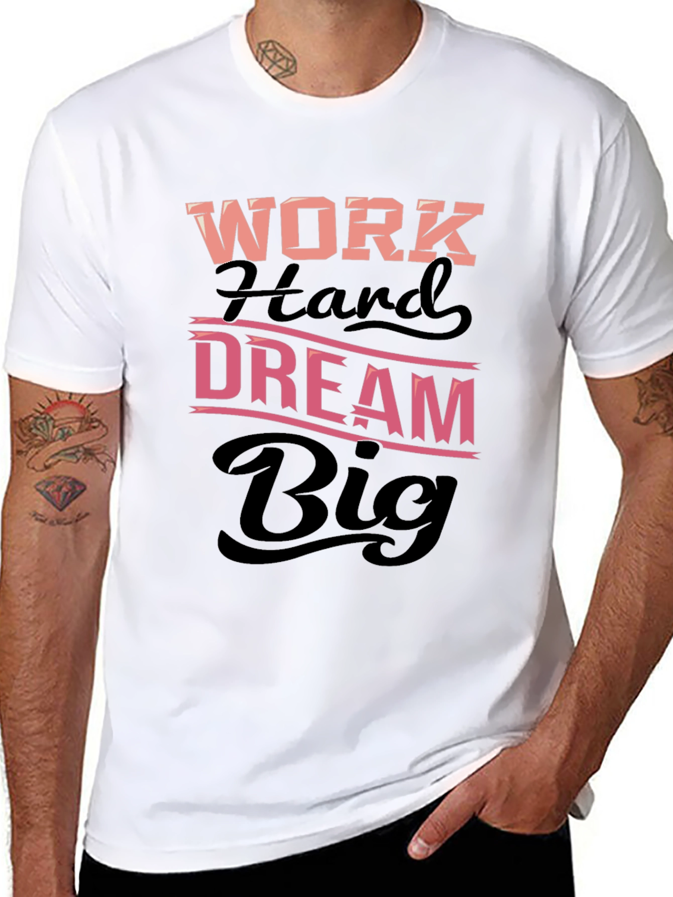 Work Hard Dream Big Black T-Shirt
