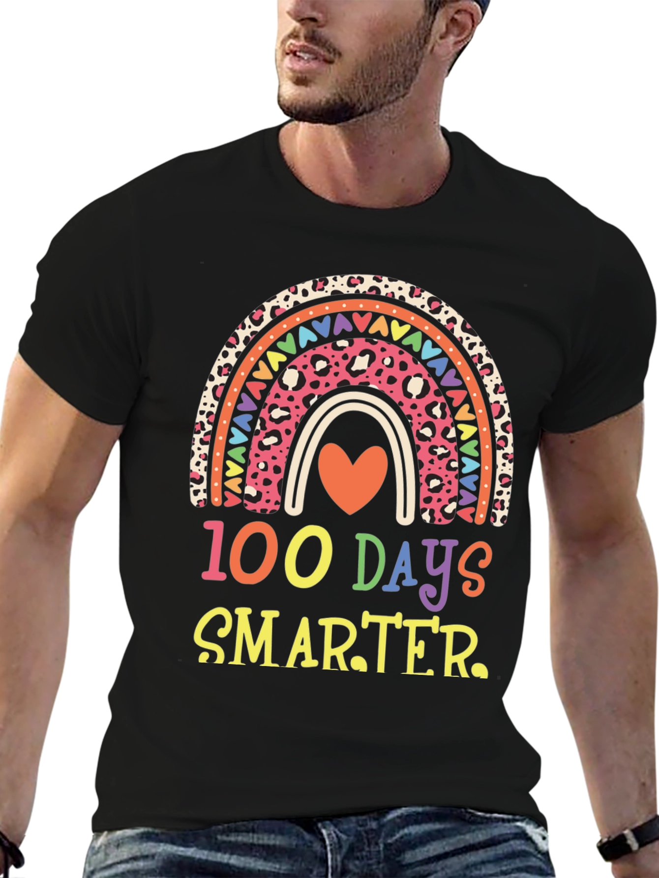 100 Days Smarter Rainbow Graphic Tee
