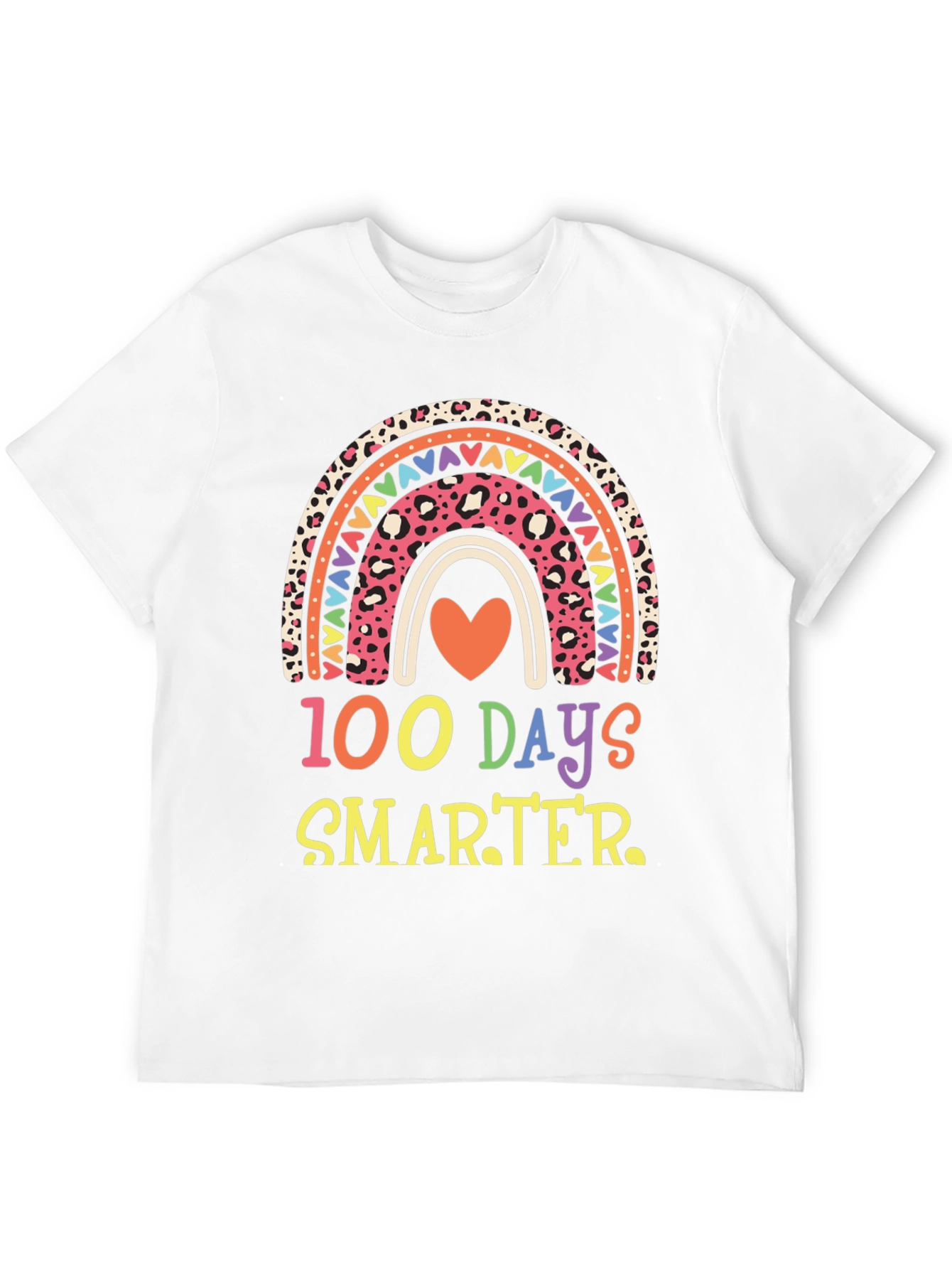 100 Days Smarter Rainbow Graphic Tee