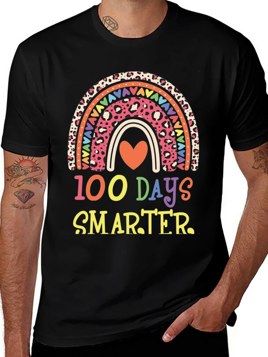 100 Days Smarter Rainbow Graphic Tee