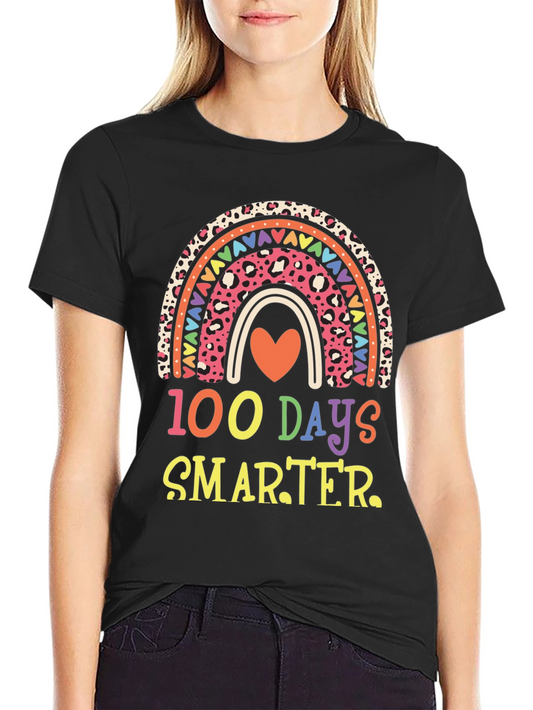 100 Days Smarter Rainbow Graphic Tee