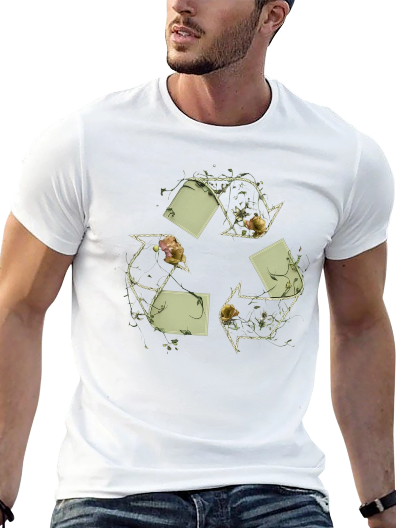 Eco-Chic Recycle Symbol Graphic Tee