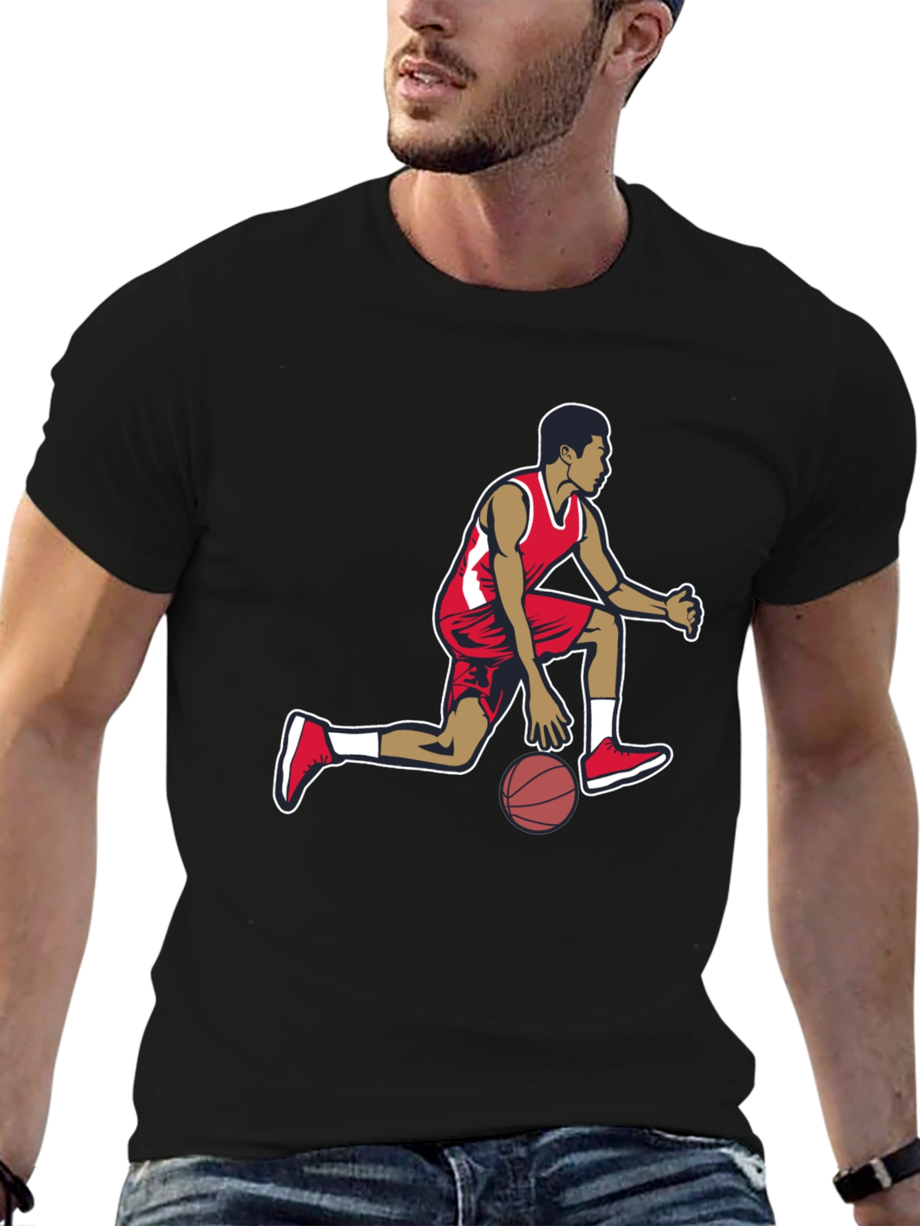 Basketball Player Graphic T-Shirt