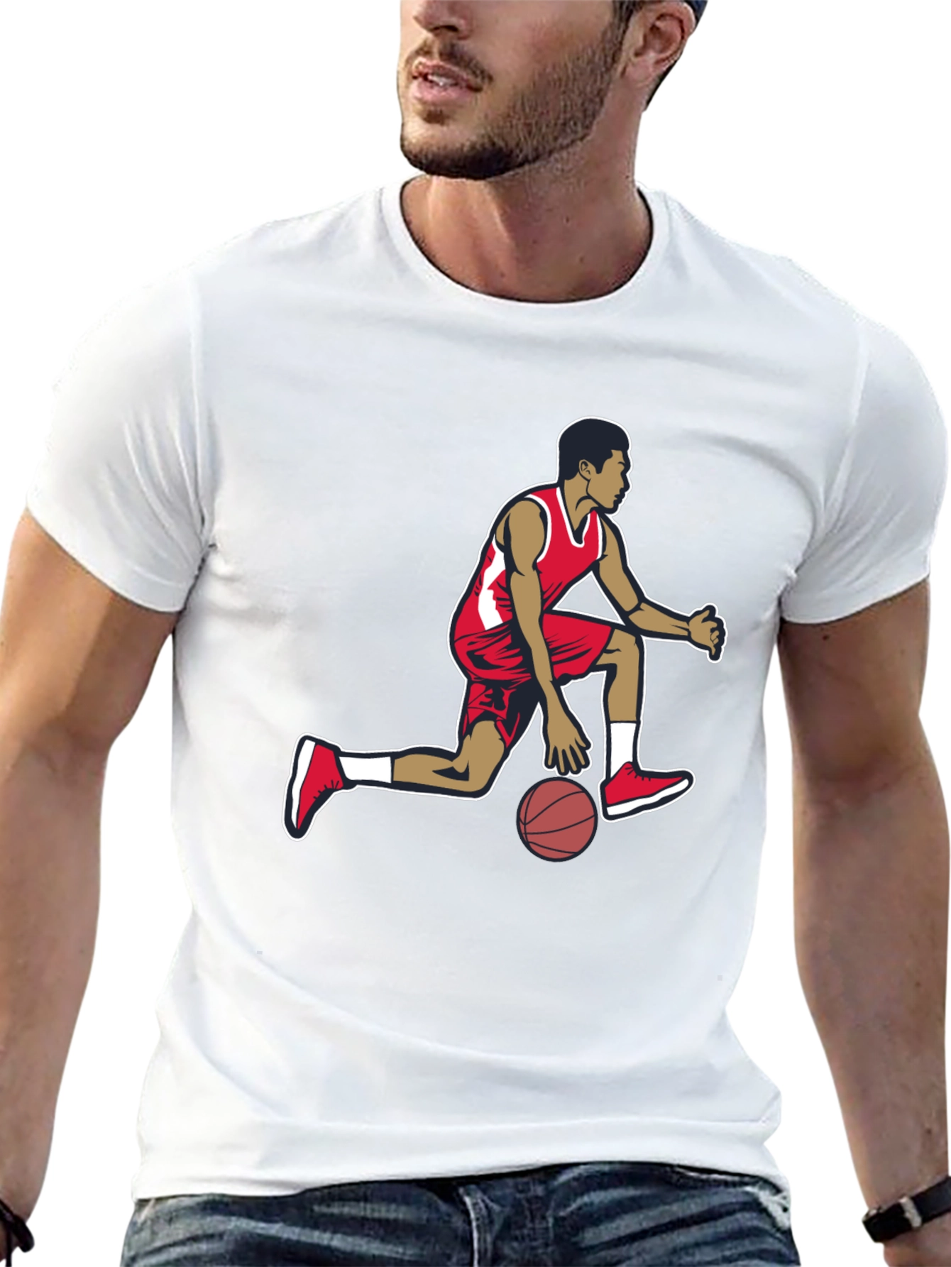 Basketball Player Graphic T-Shirt
