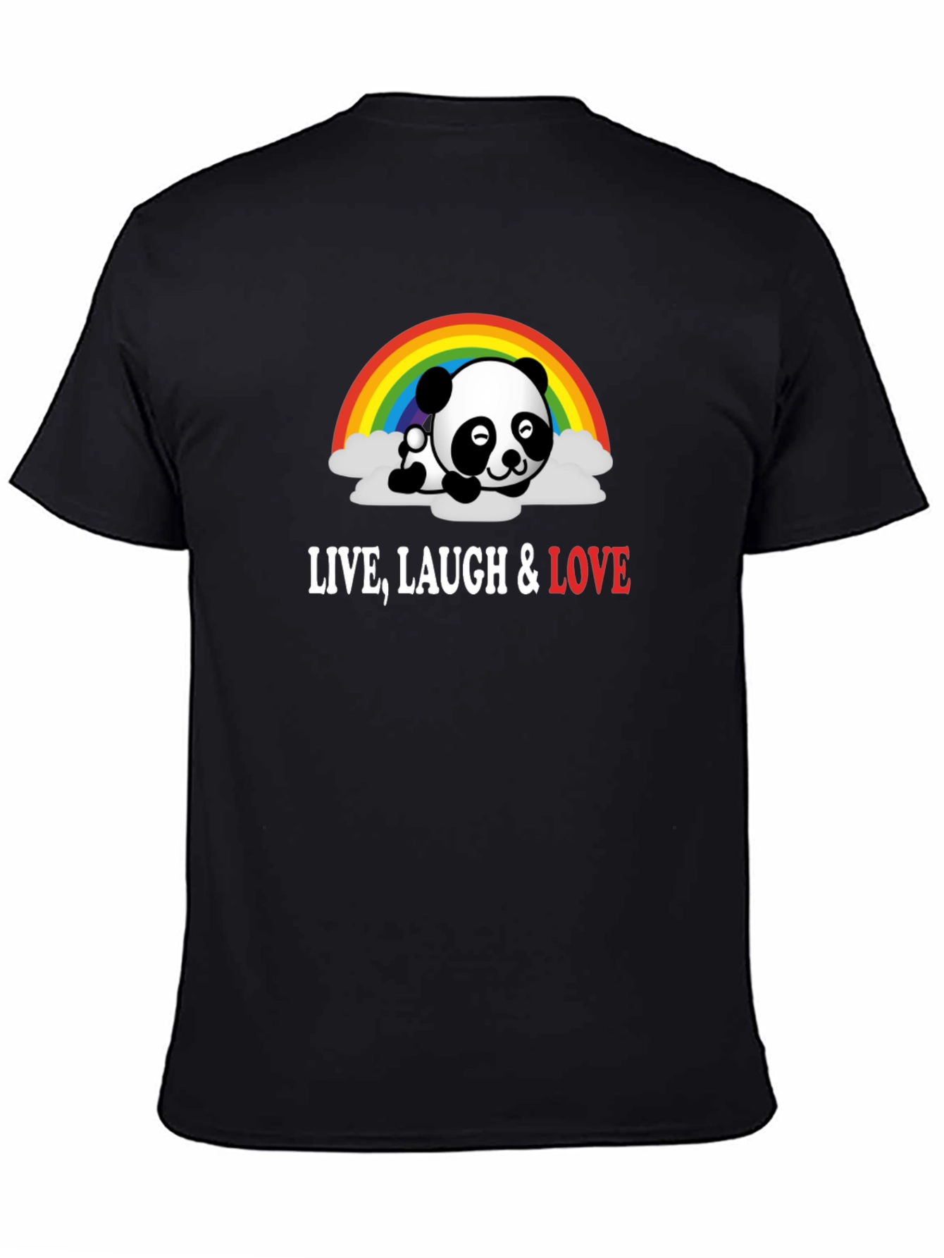 Panda Rainbow T-Shirt - Live Laugh Love Tee