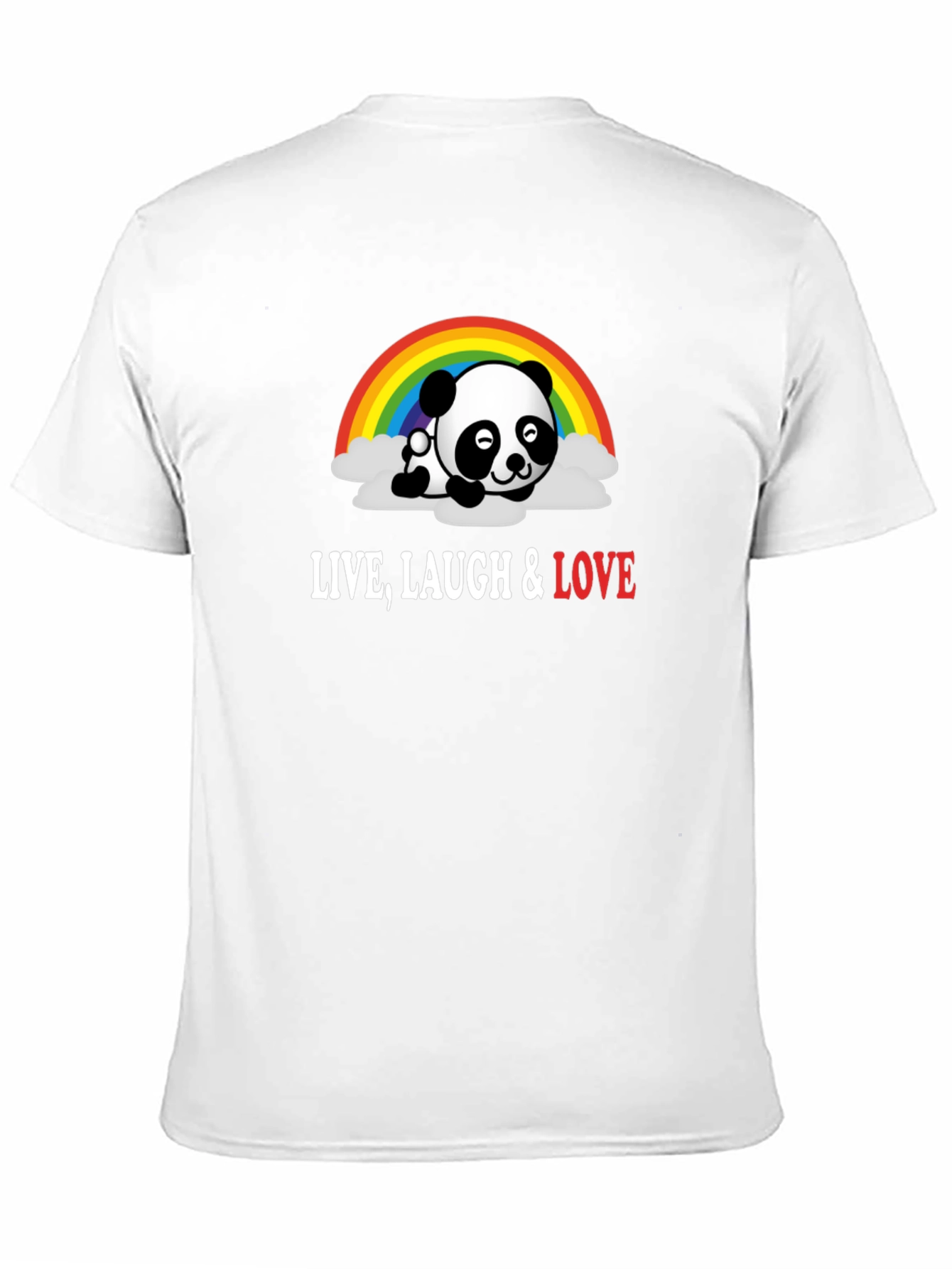 Panda Rainbow T-Shirt - Live Laugh Love Tee