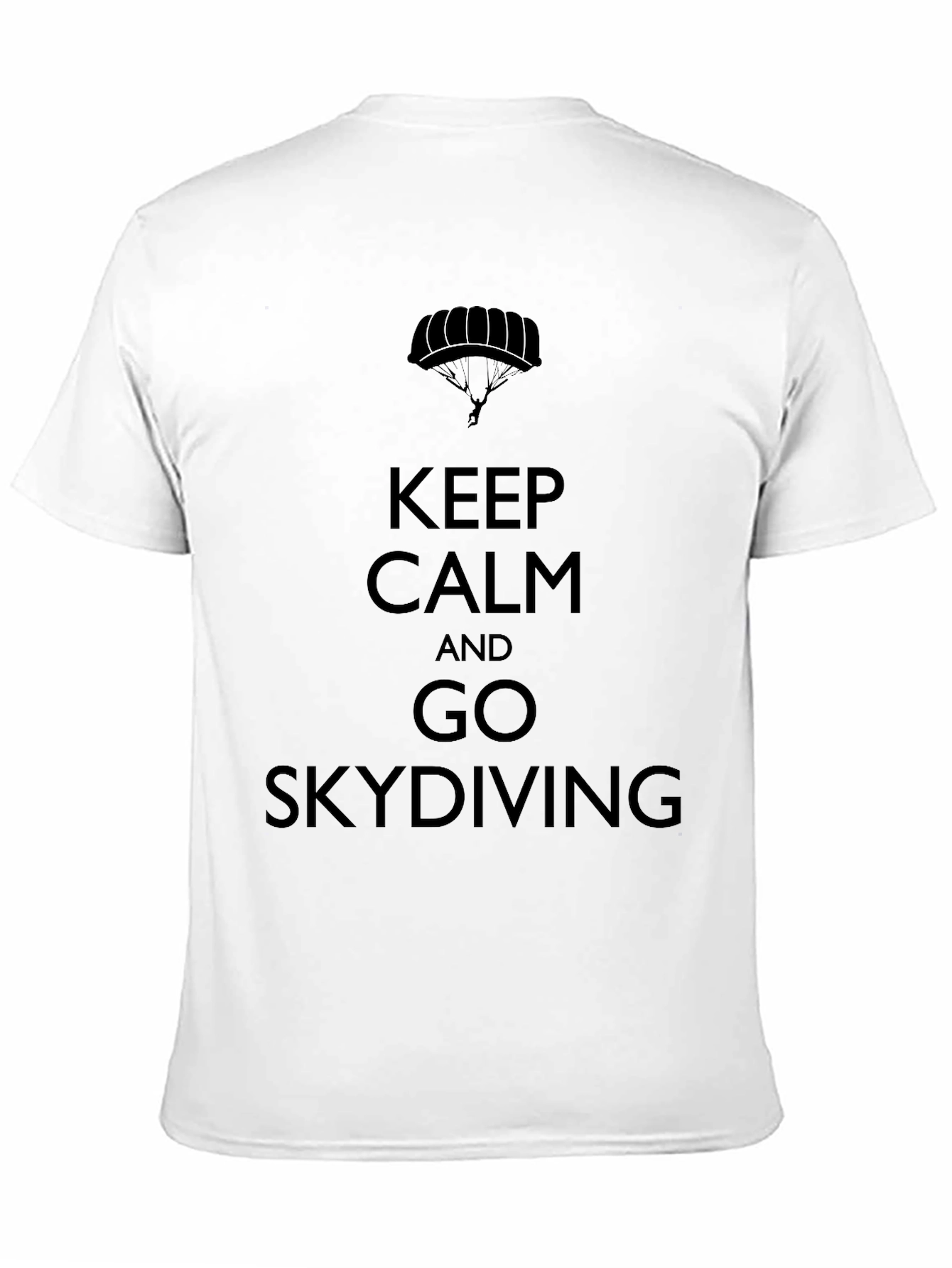 Keep Calm & Go Skydiving Black T-Shirt