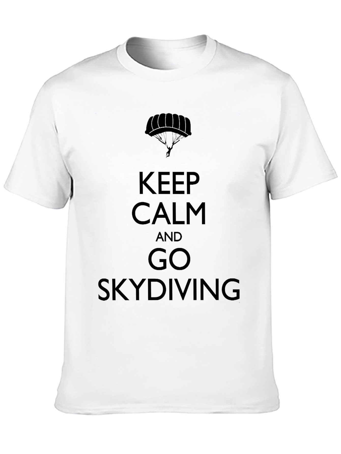 Keep Calm & Go Skydiving Black T-Shirt