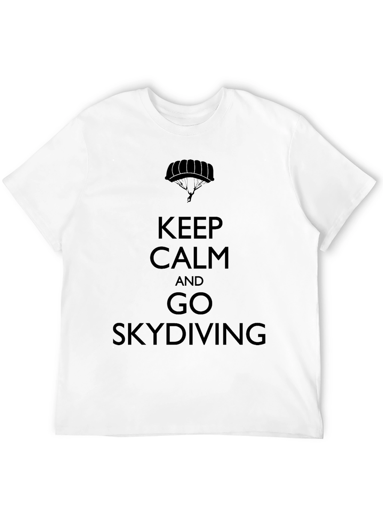 Keep Calm & Go Skydiving Black T-Shirt