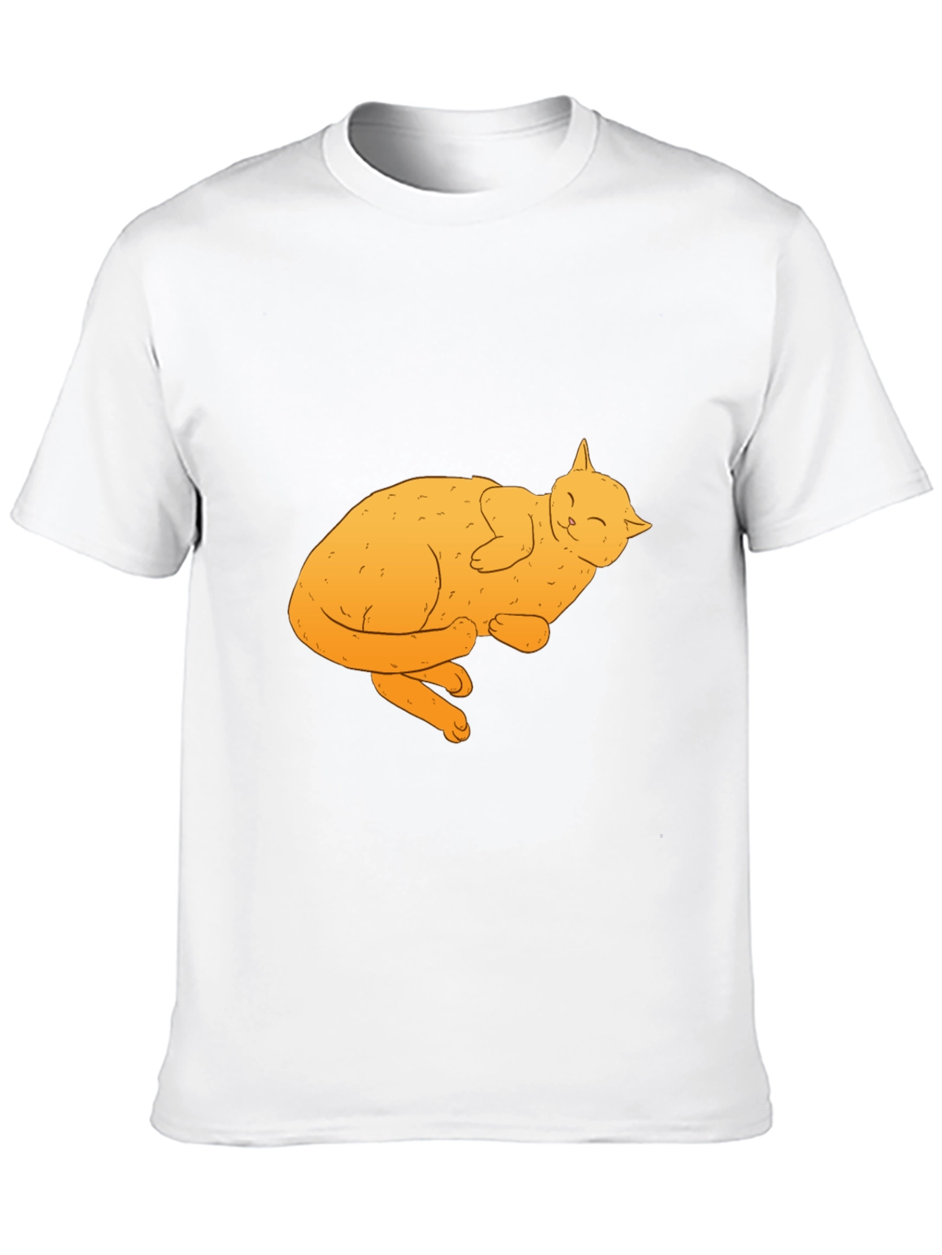 Cute Cat Nap Black T-Shirt